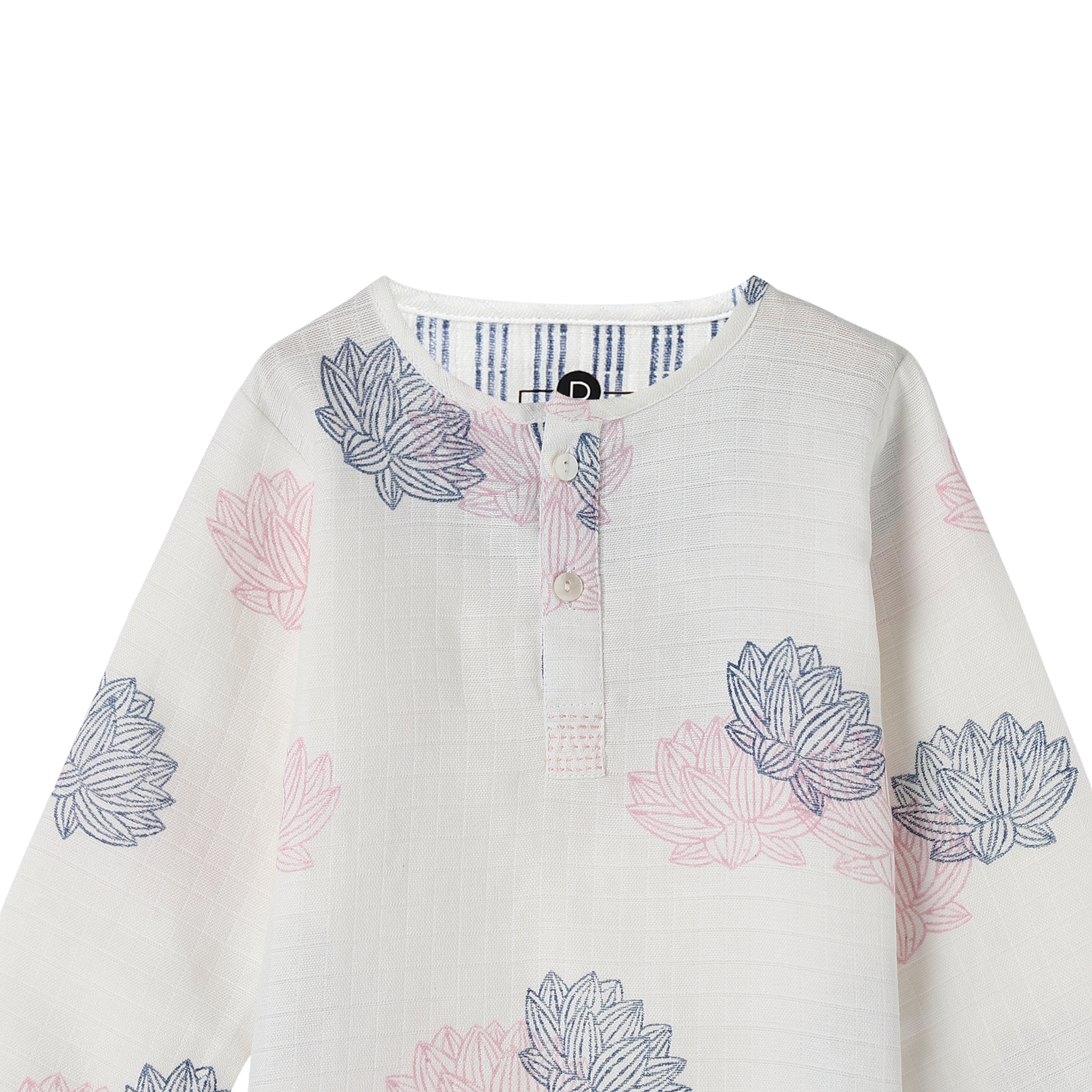Organic Muslin Kurta Pyjama Set | Hand-Block Printed