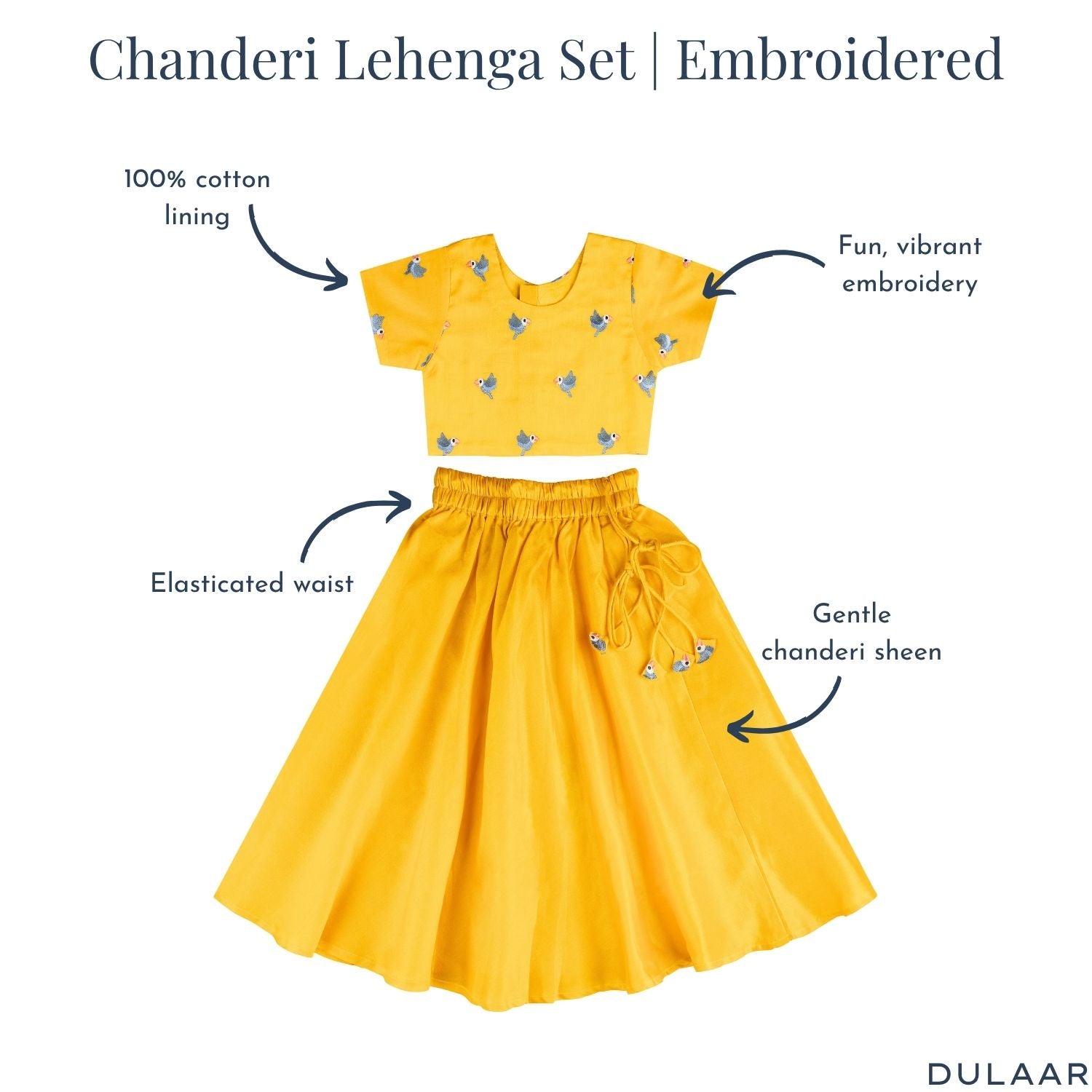 Chanderi Lehenga Set | Embroidered
