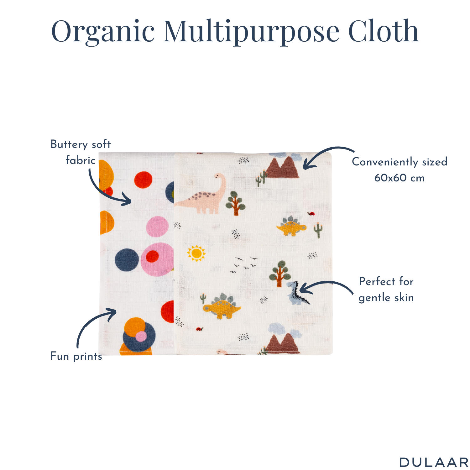 Organic Muslin Multipurpose Cloth (Set of 2)