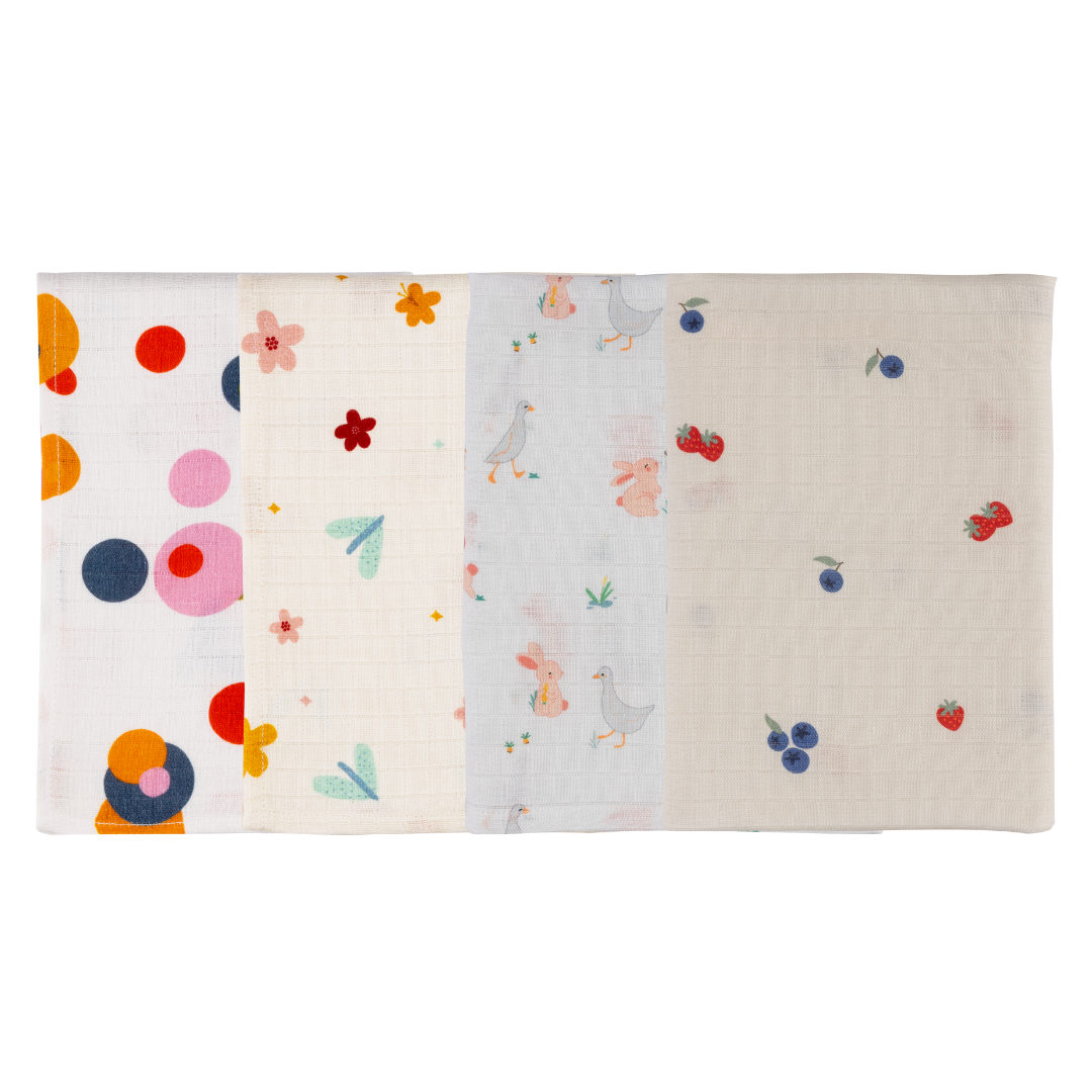 Organic Muslin Multipurpose Cloth (Set of 4)