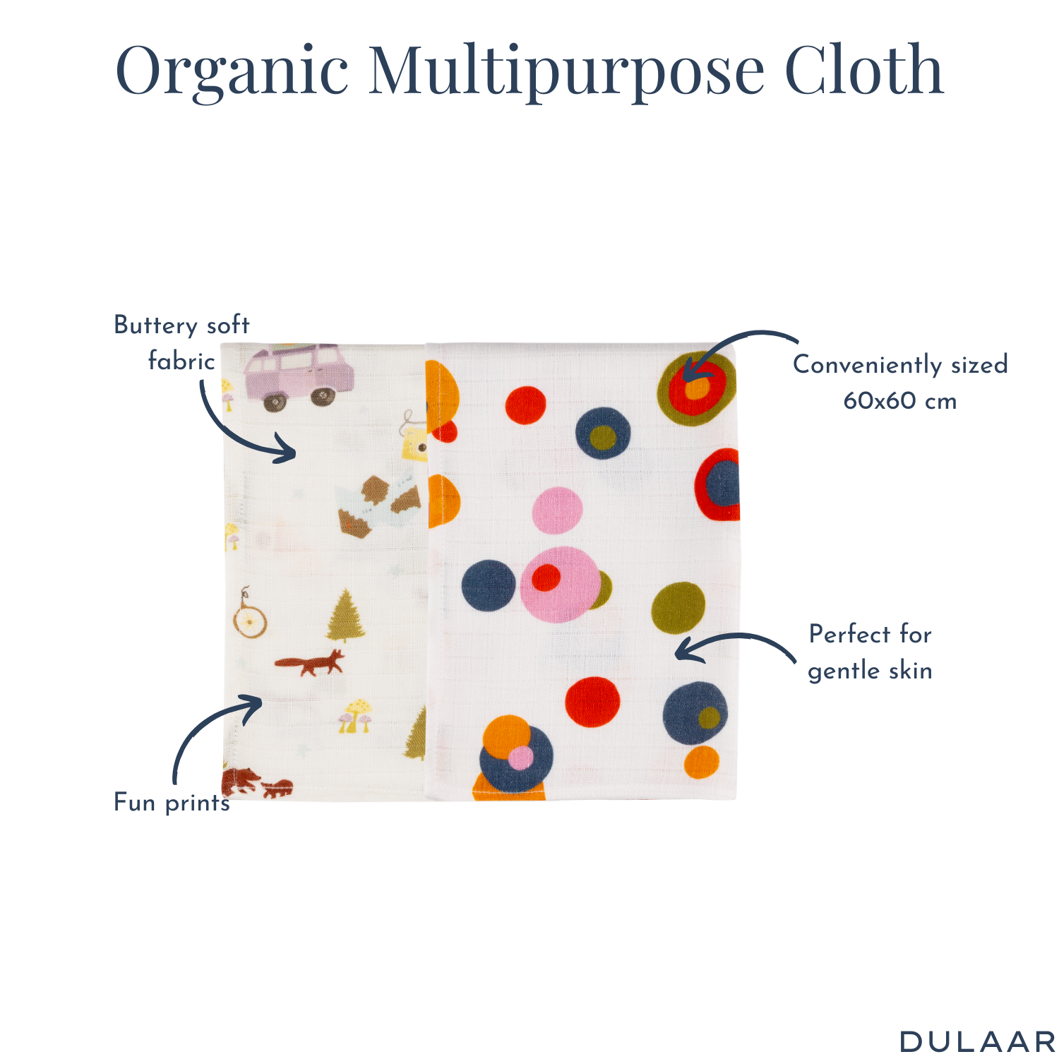 Organic Muslin Multipurpose Cloth (Set of 2)