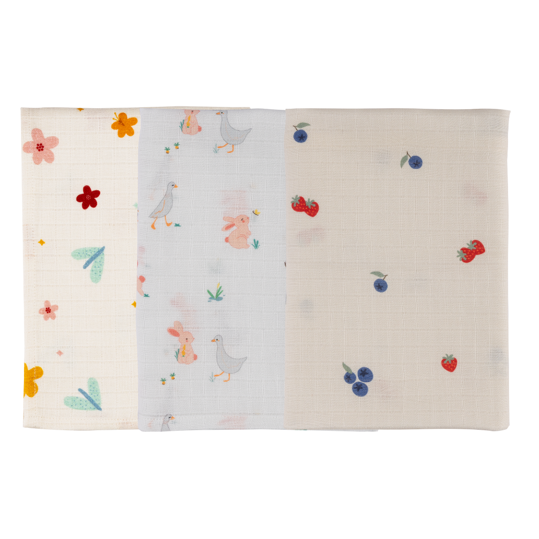 Organic Muslin Multipurpose Cloth (Set of 3)