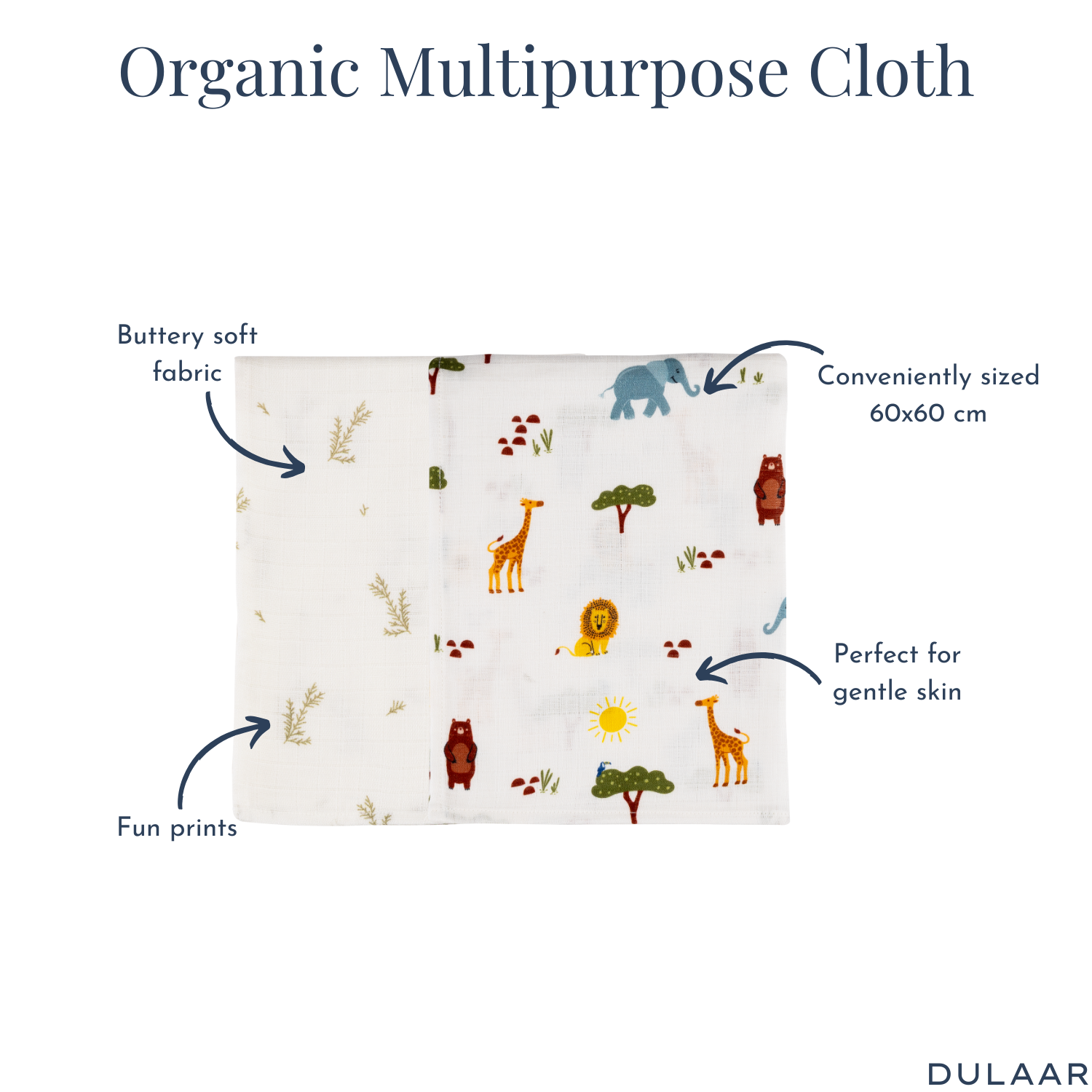 Organic Muslin Multipurpose Cloth (Set of 2)
