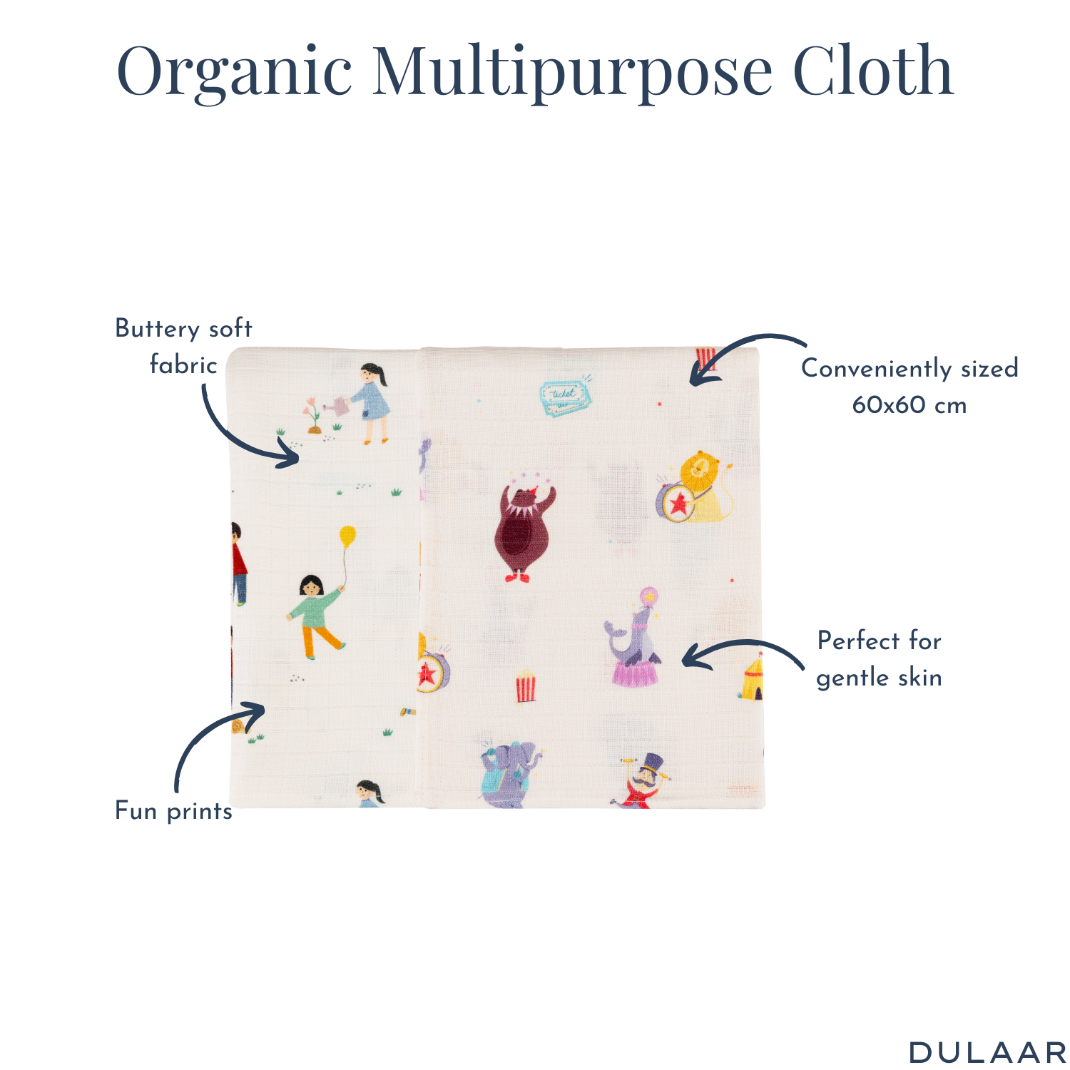 Organic Muslin Multipurpose Cloth (Set of 2)