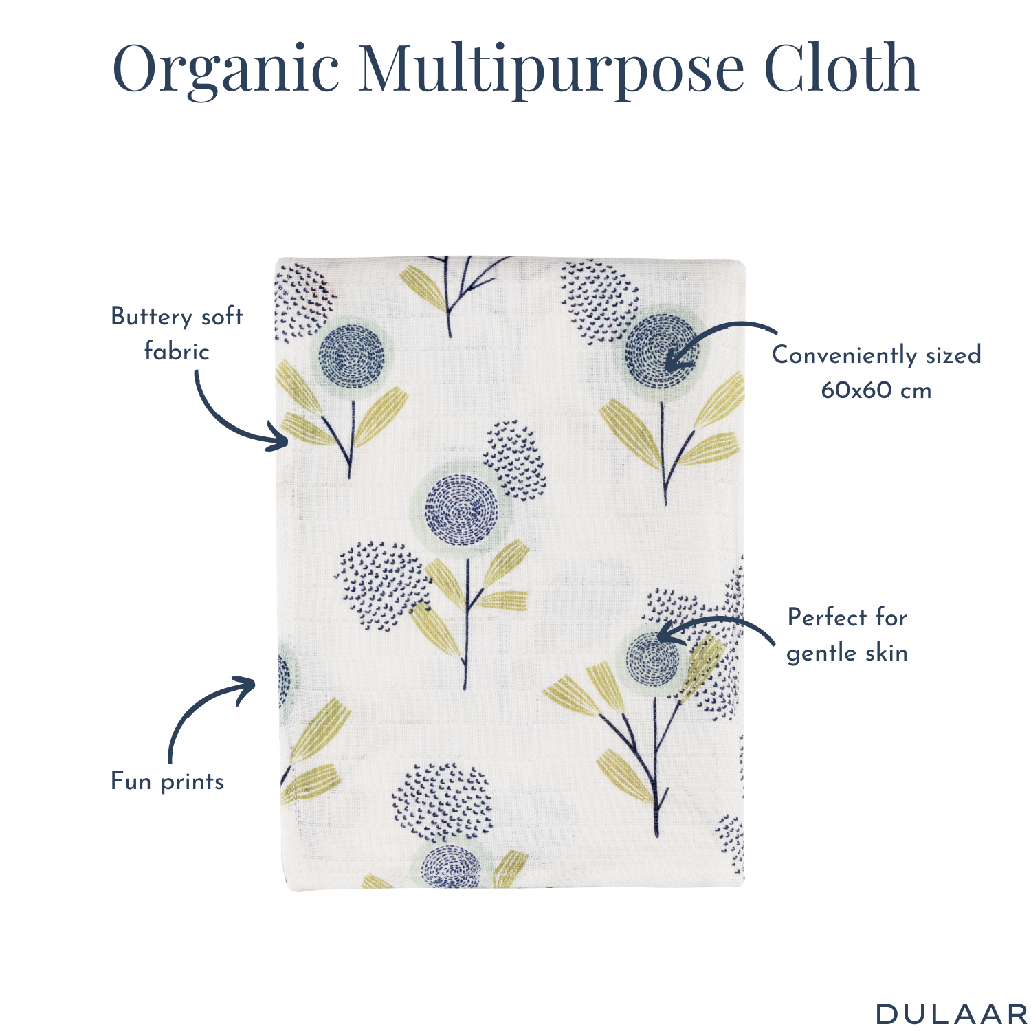 Organic Muslin Multipurpose Cloth