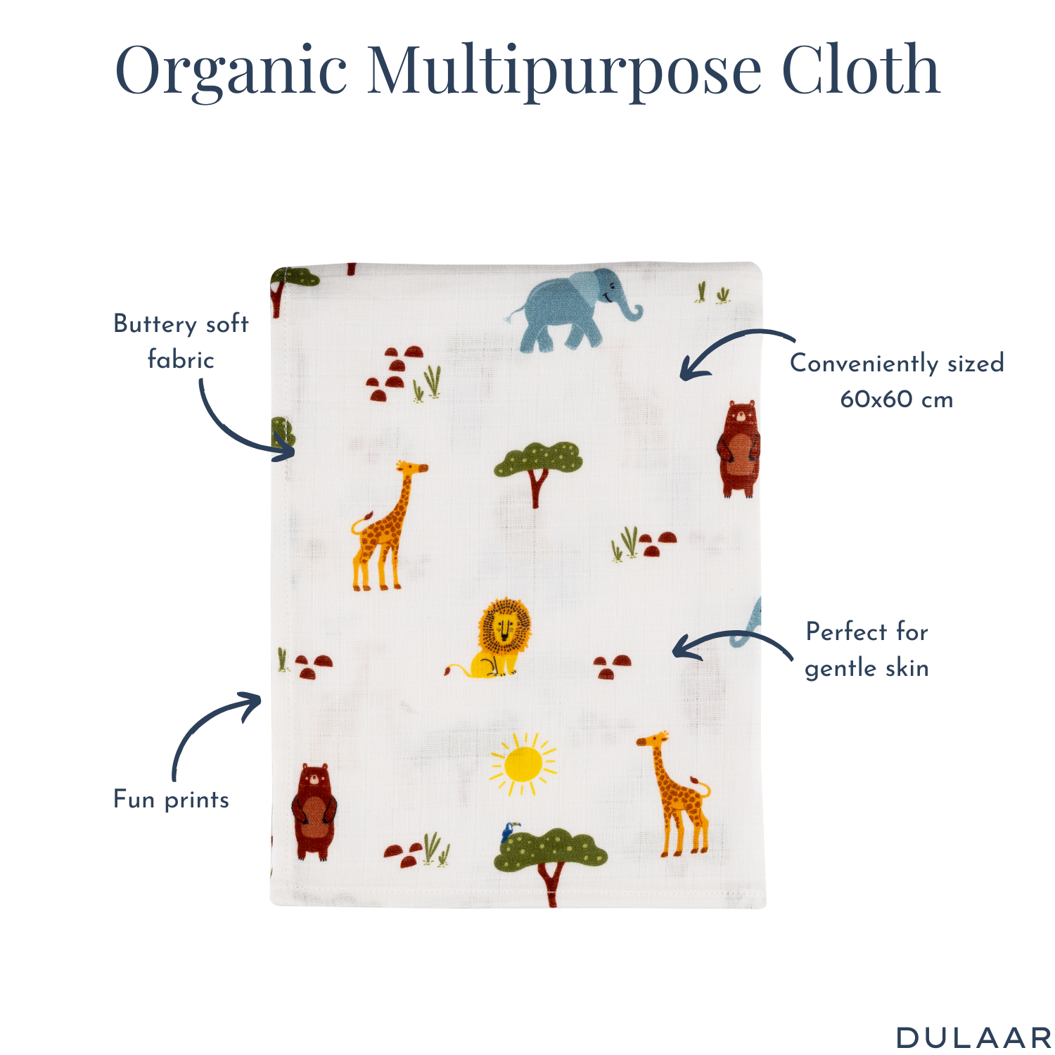 Organic Muslin Multipurpose Cloth