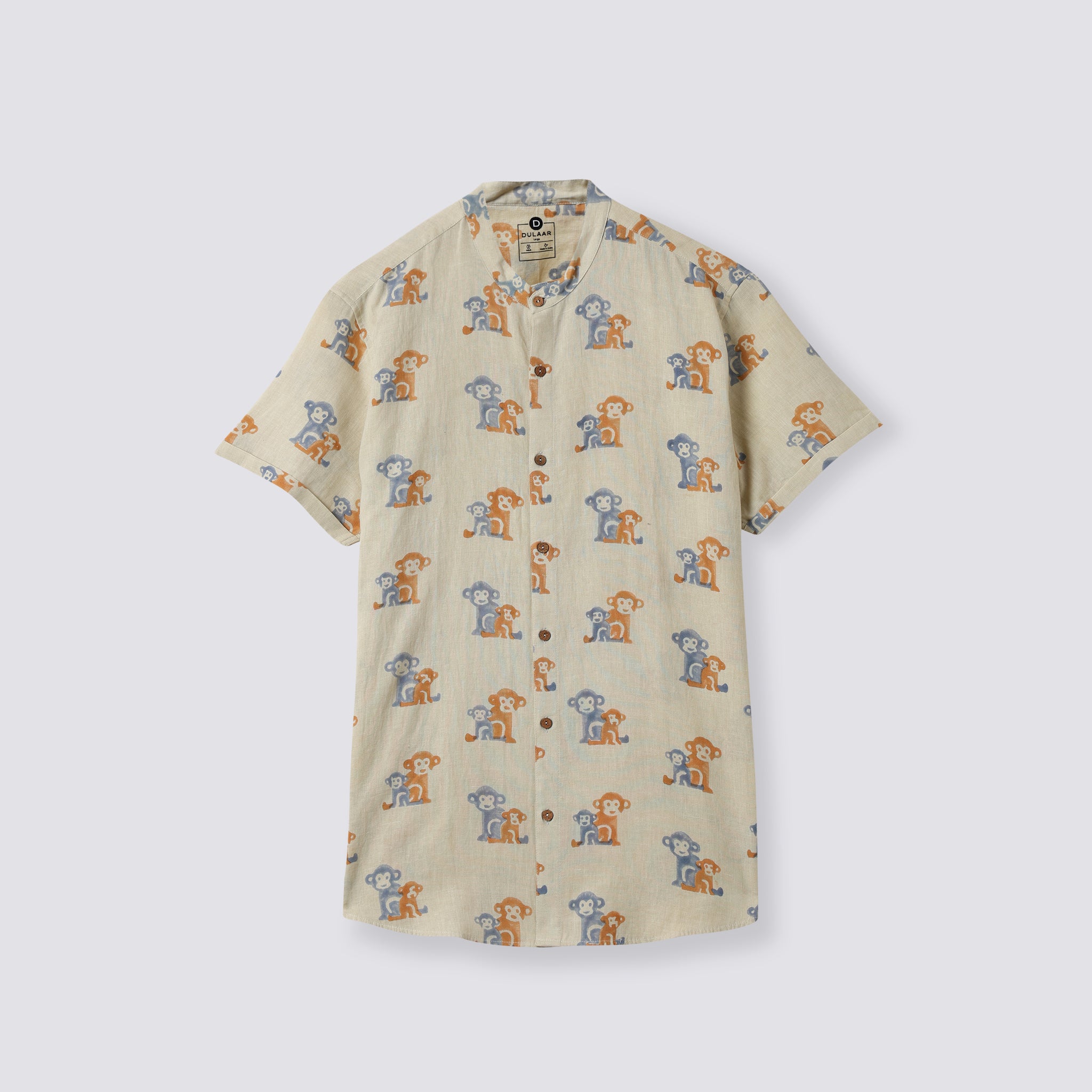 Cotton Linen Shirt | Hand-Block Printed | Twinning for Dad