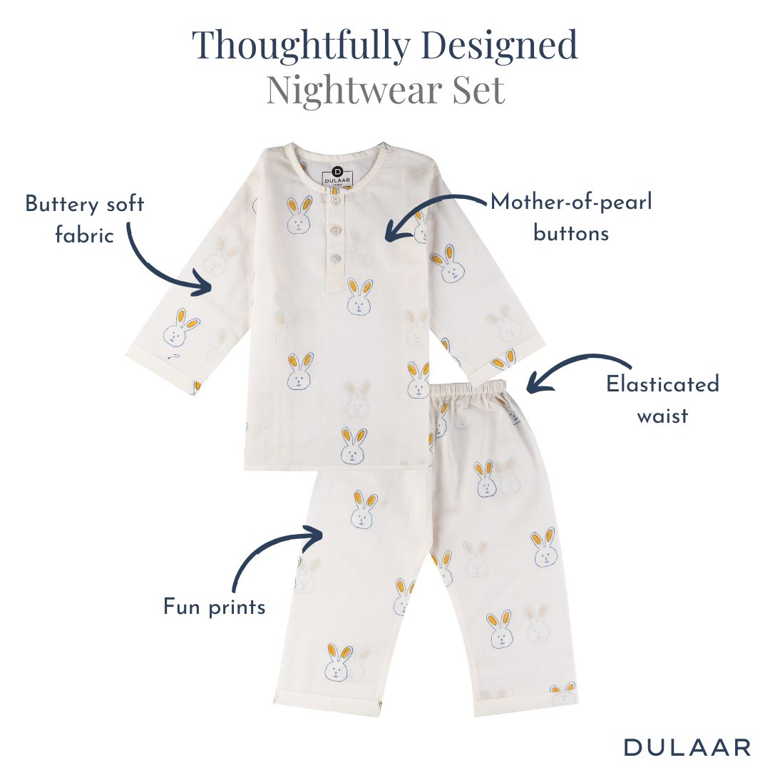 Mulmul Nightwear Set | Hand-Block Printed