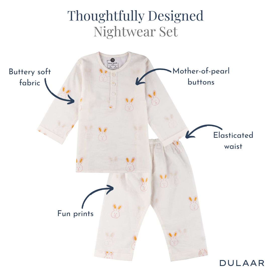 Mulmul Nightwear Set | Hand-Block Printed