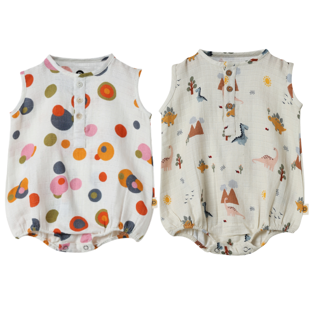 Organic Muslin Romper (Set of 2)
