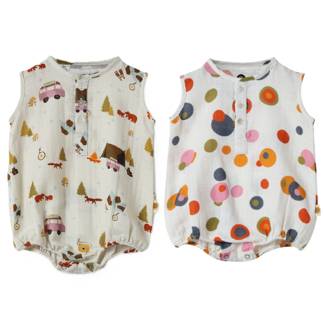 Organic Muslin Romper (Set of 2)