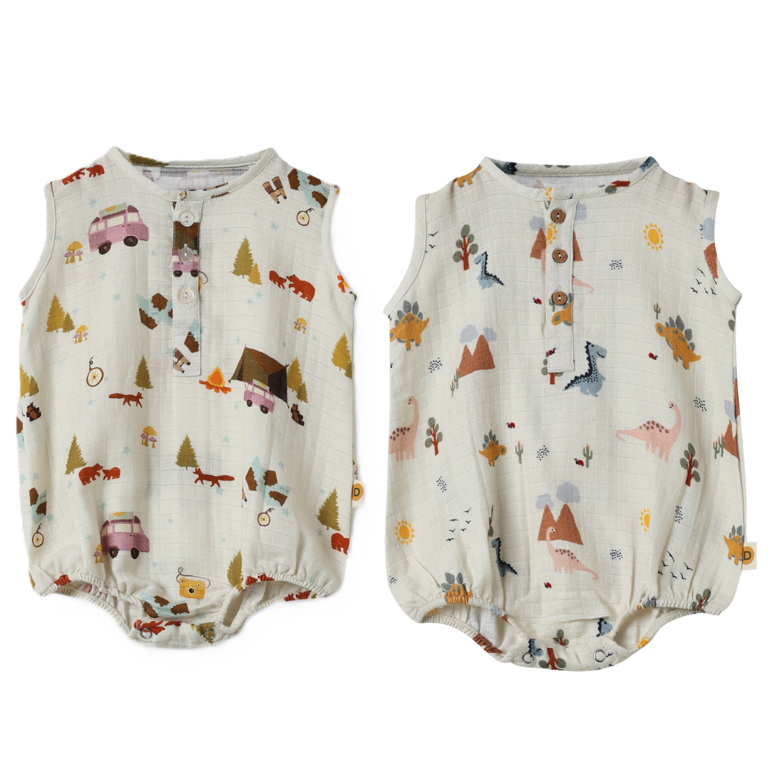 Organic Muslin Romper (Set of 2)
