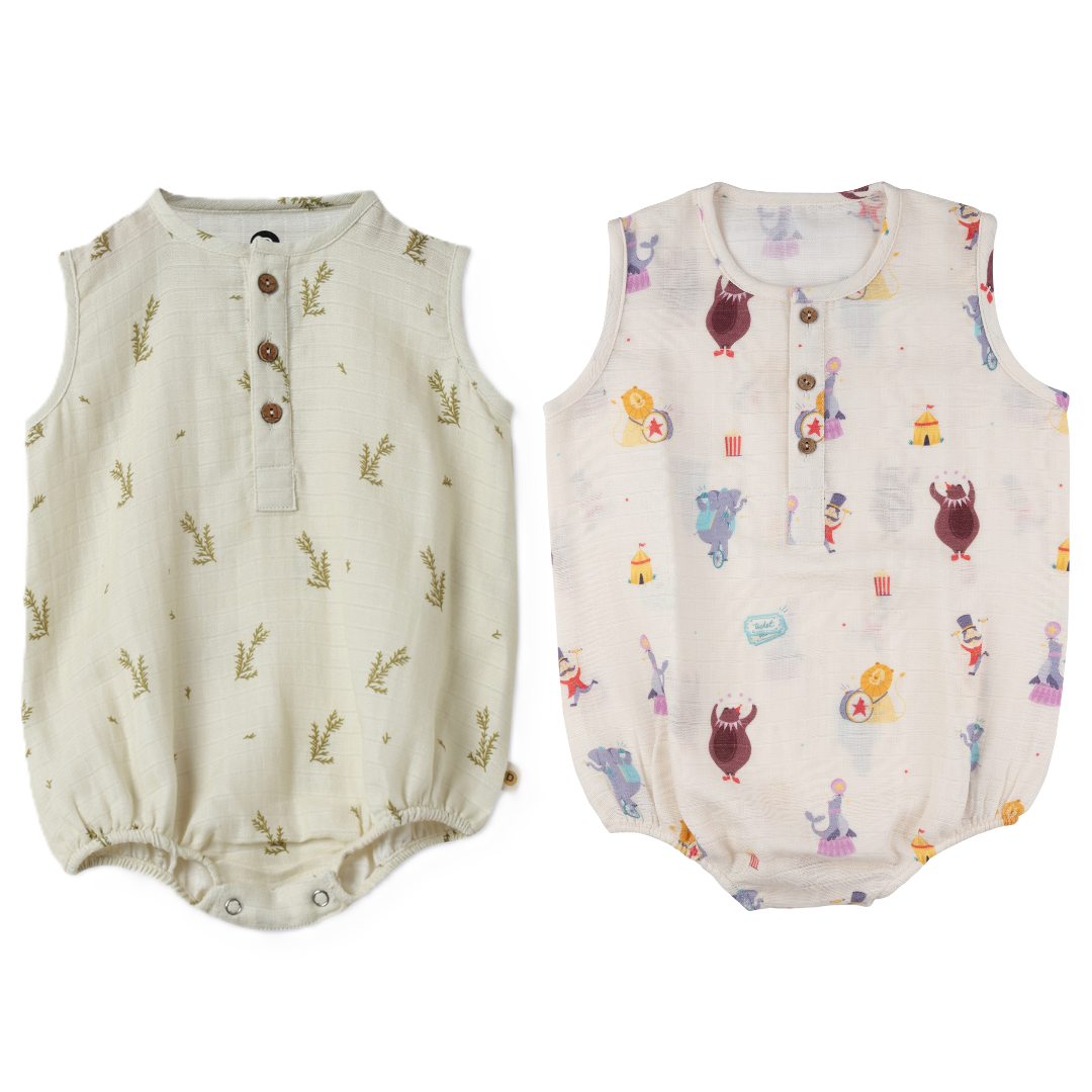 Organic Muslin Romper (Set of 2)