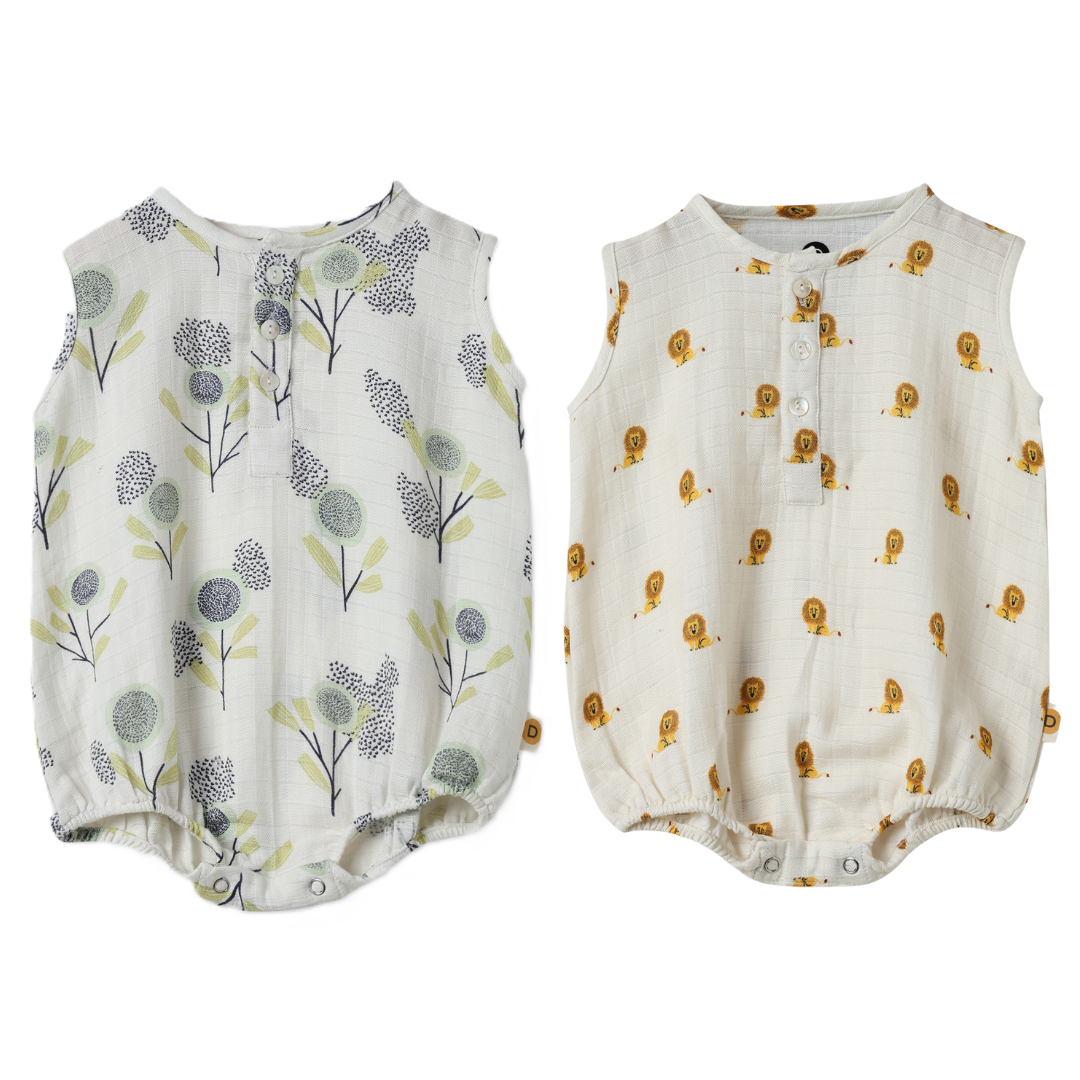 Organic Muslin Romper (Set of 2)