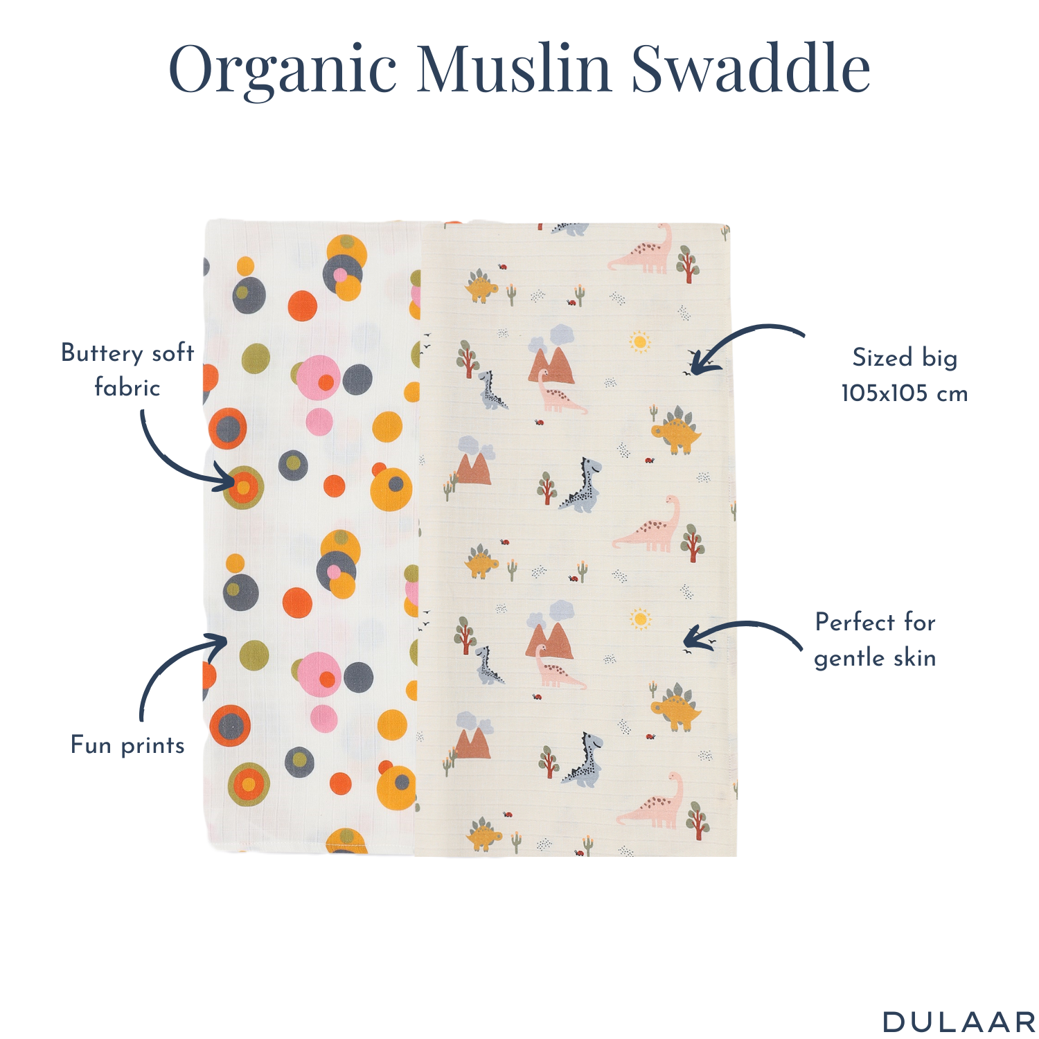 Organic Muslin Swaddle (Set of 2)