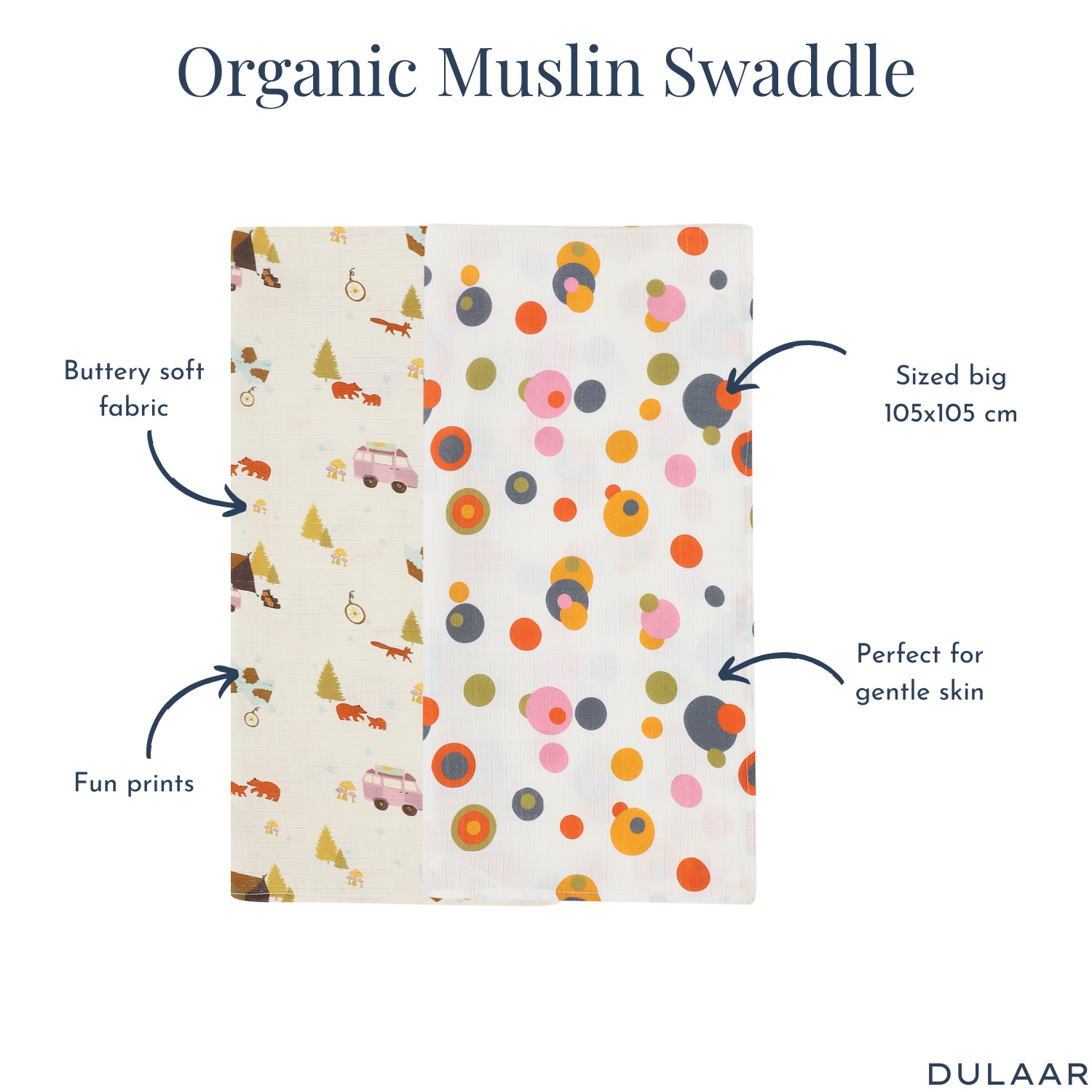 Organic Muslin Swaddle (Set of 2)
