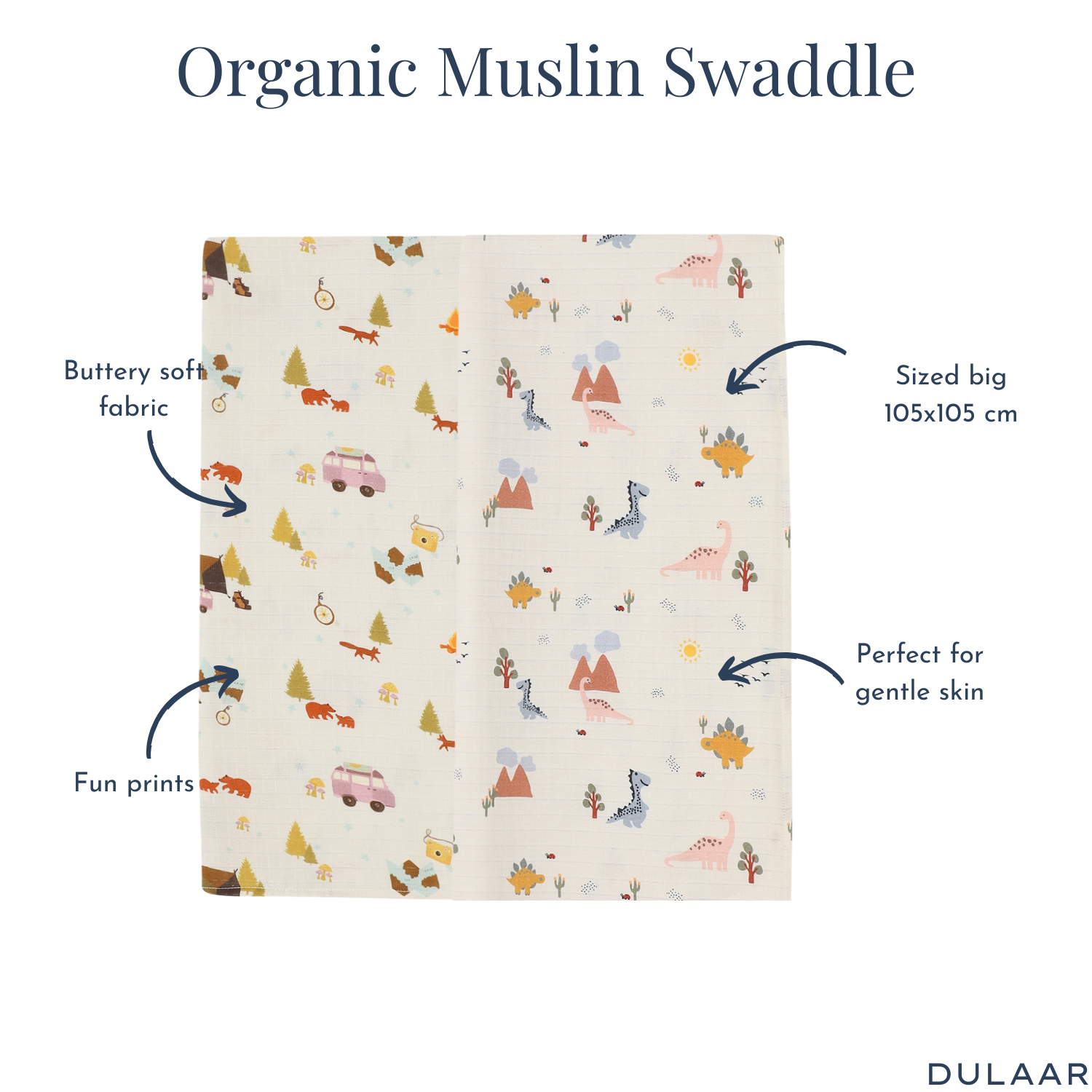 Organic Muslin Swaddle (Set of 2)