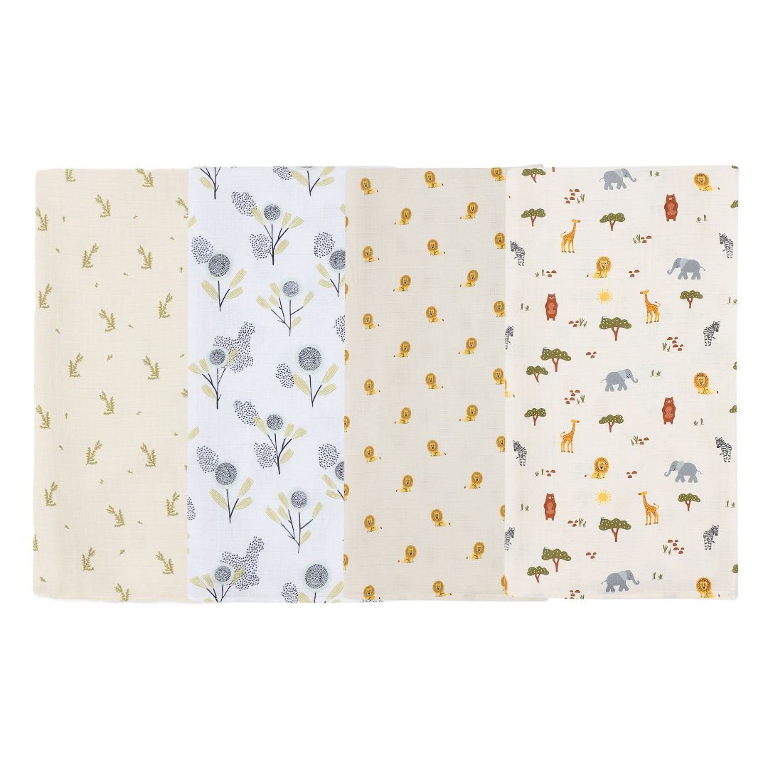 Organic Muslin Swaddle (Set of 4)