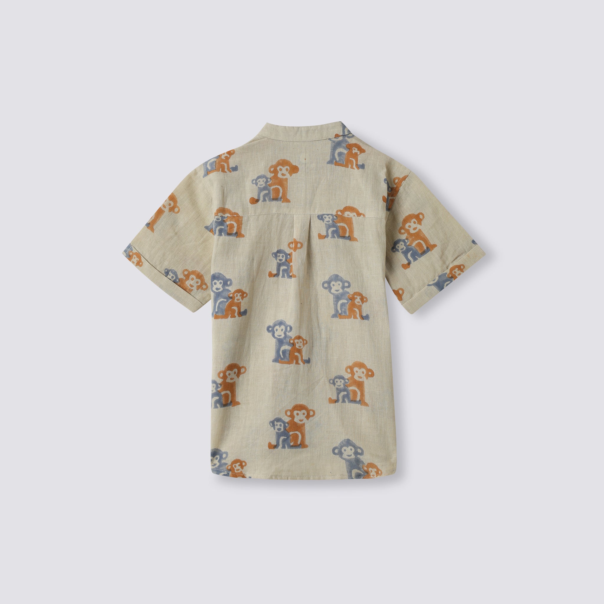 Cotton Linen Shirt | Hand-Block Printed