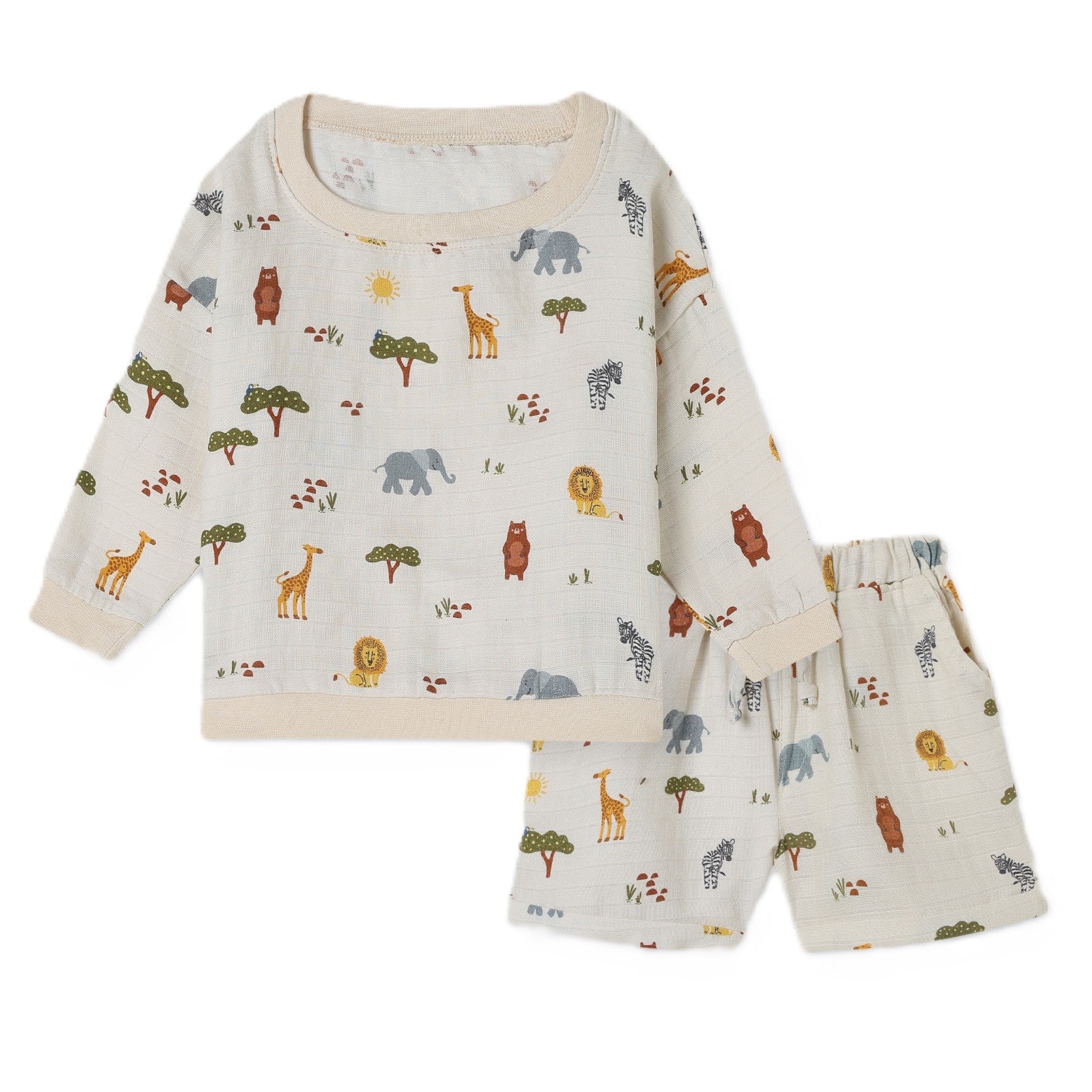 Organic Muslin Sweatshirt & Shorts Set