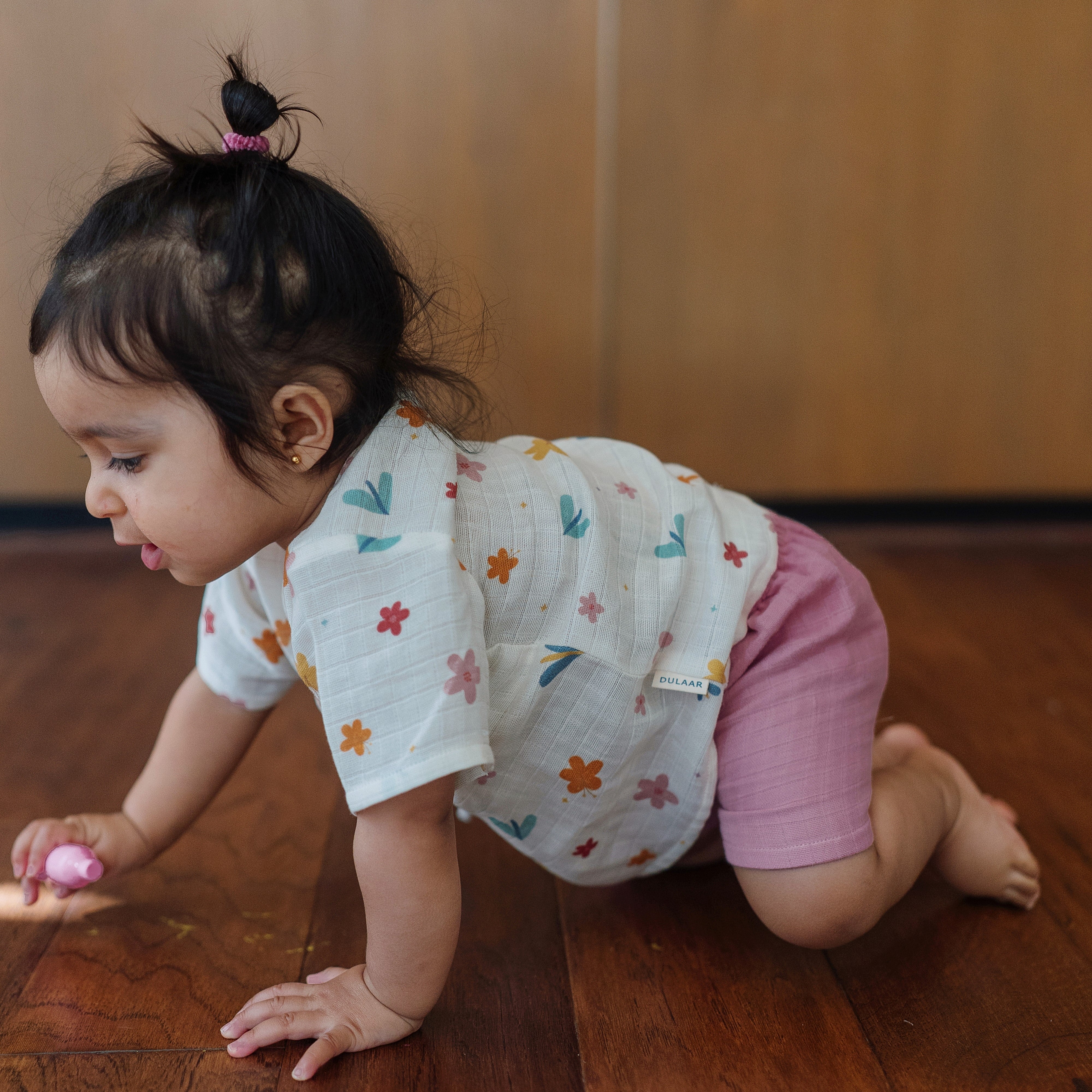 Organic Muslin Angrakha & Shorts Set