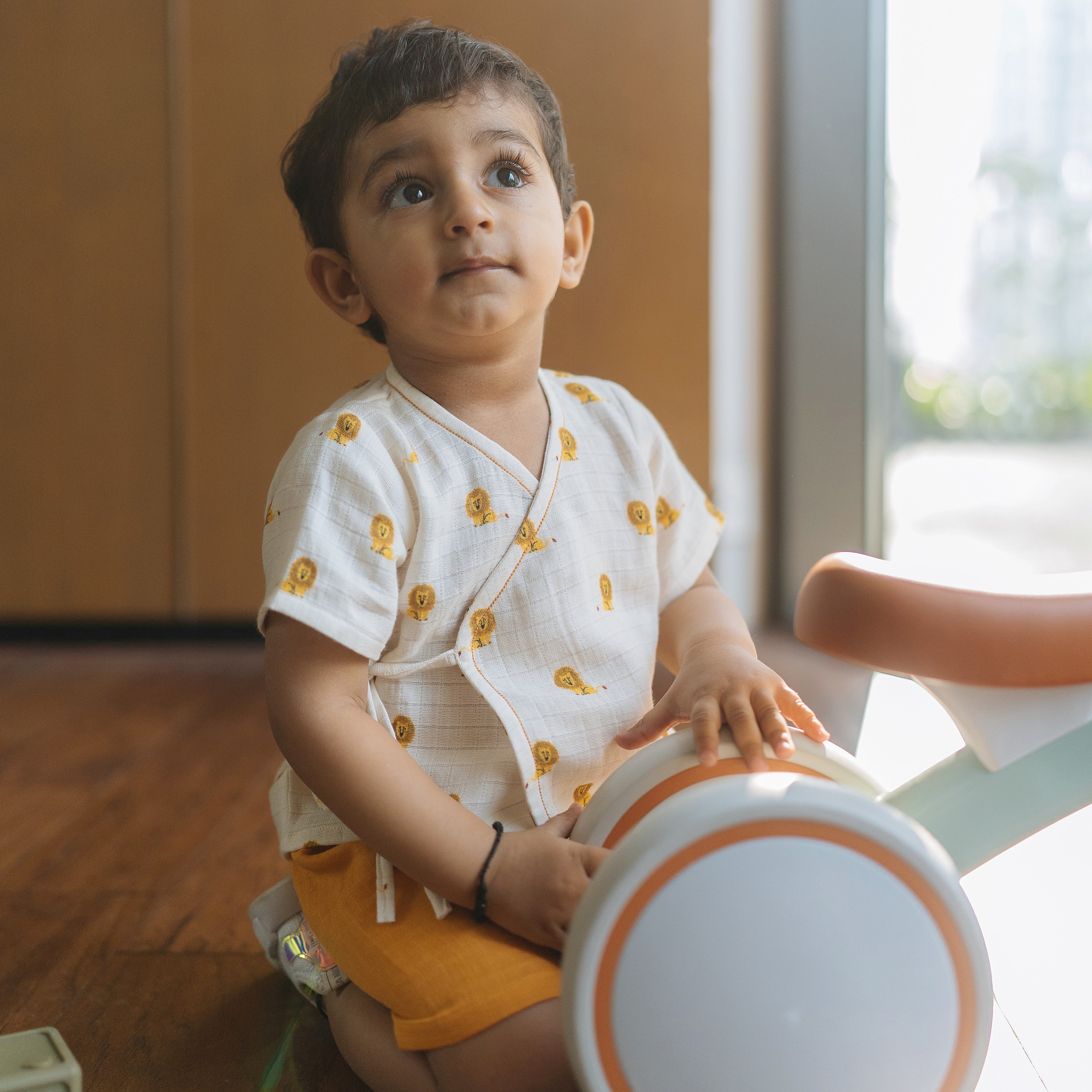 Organic Muslin Angrakha & Shorts Set