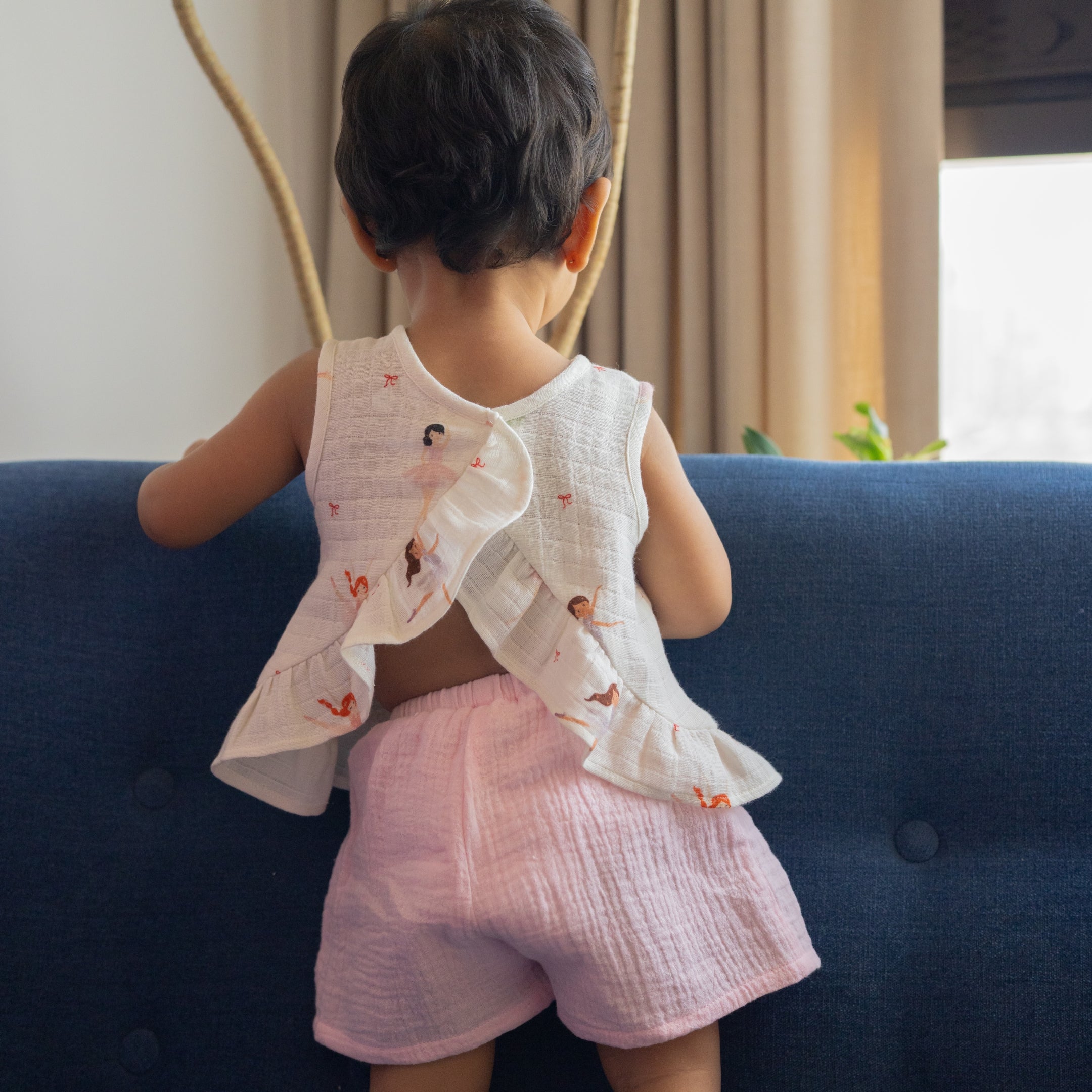 Organic Muslin Top & Shorts Set