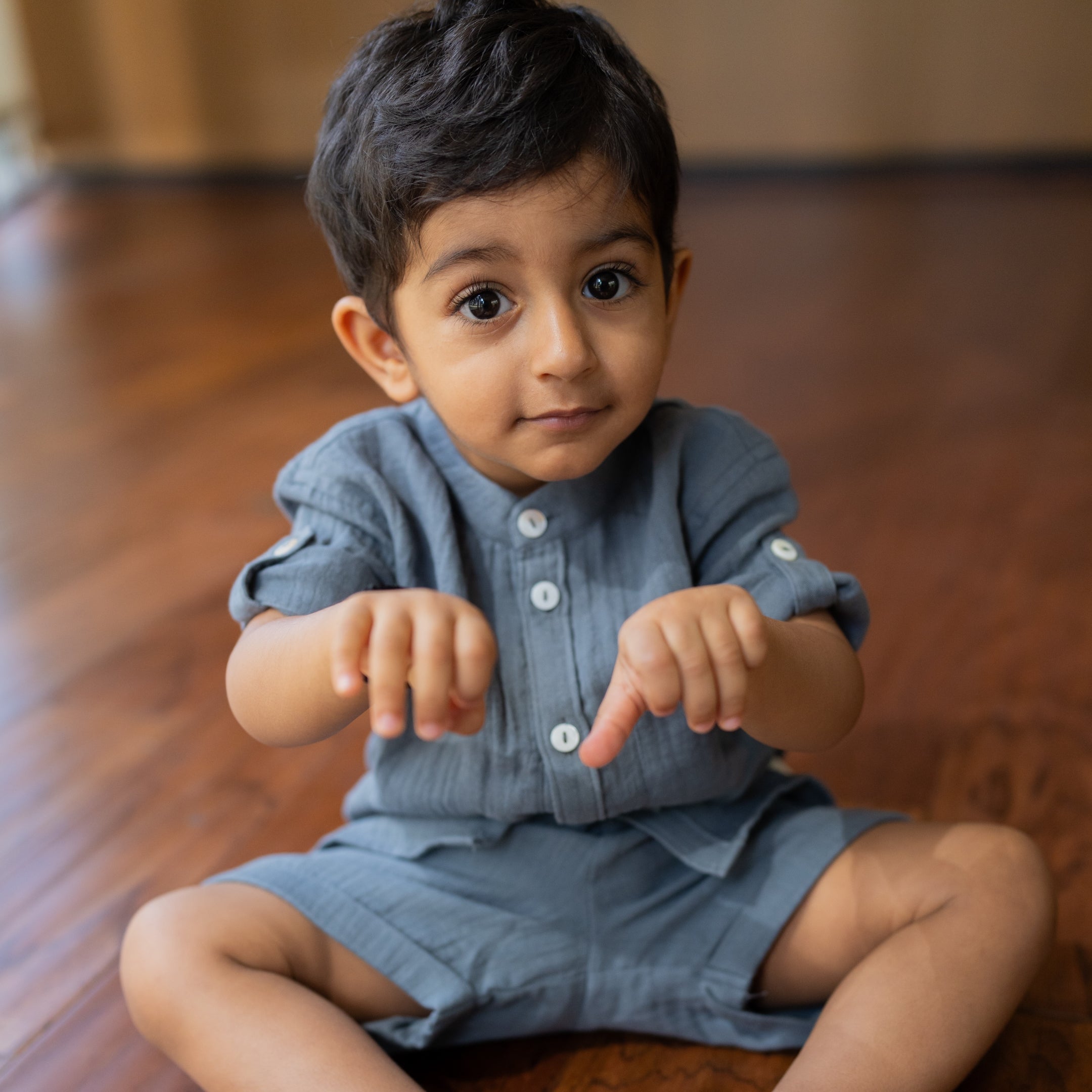 Organic Muslin Shirt & Shorts Set