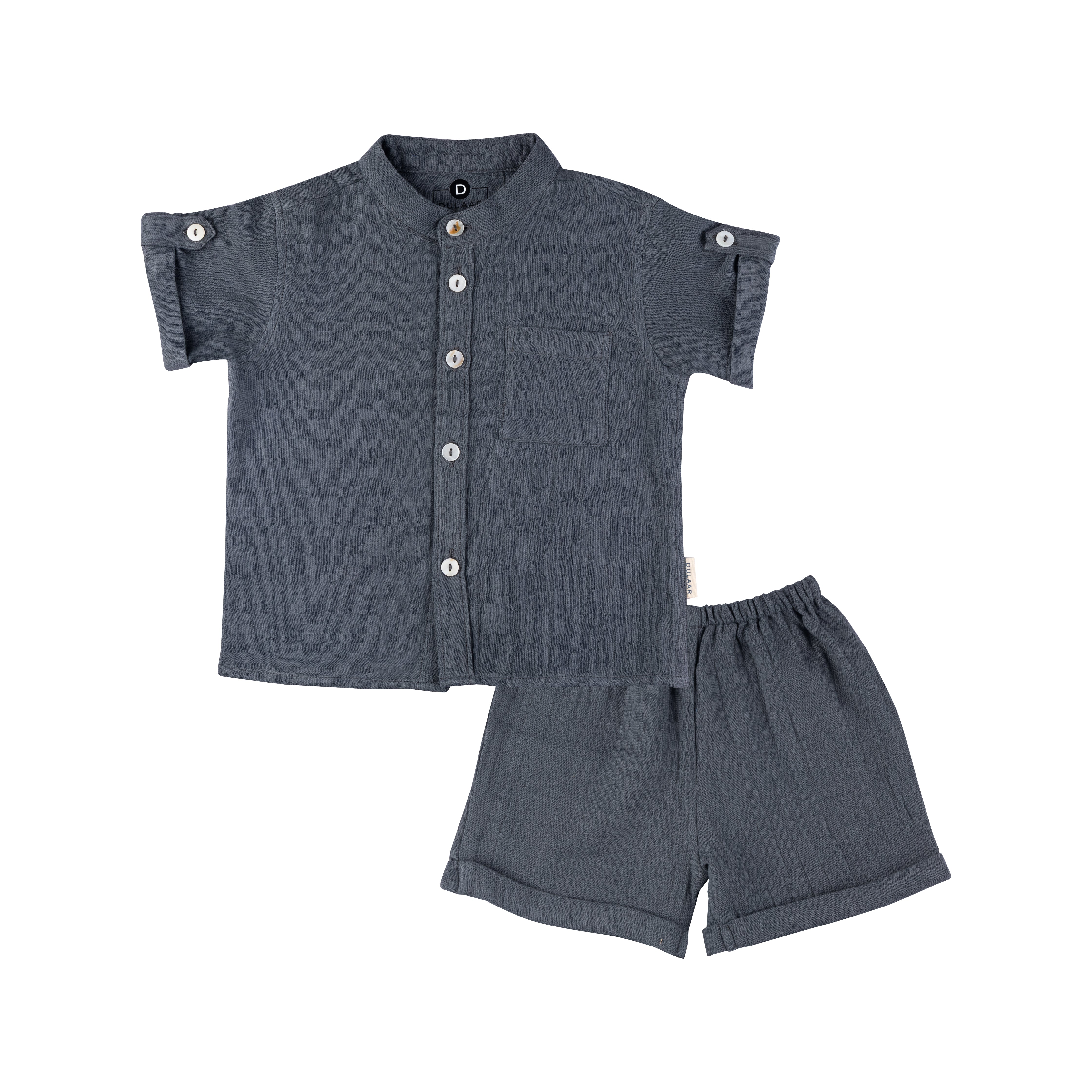 Muslin Shirt & Shorts Set