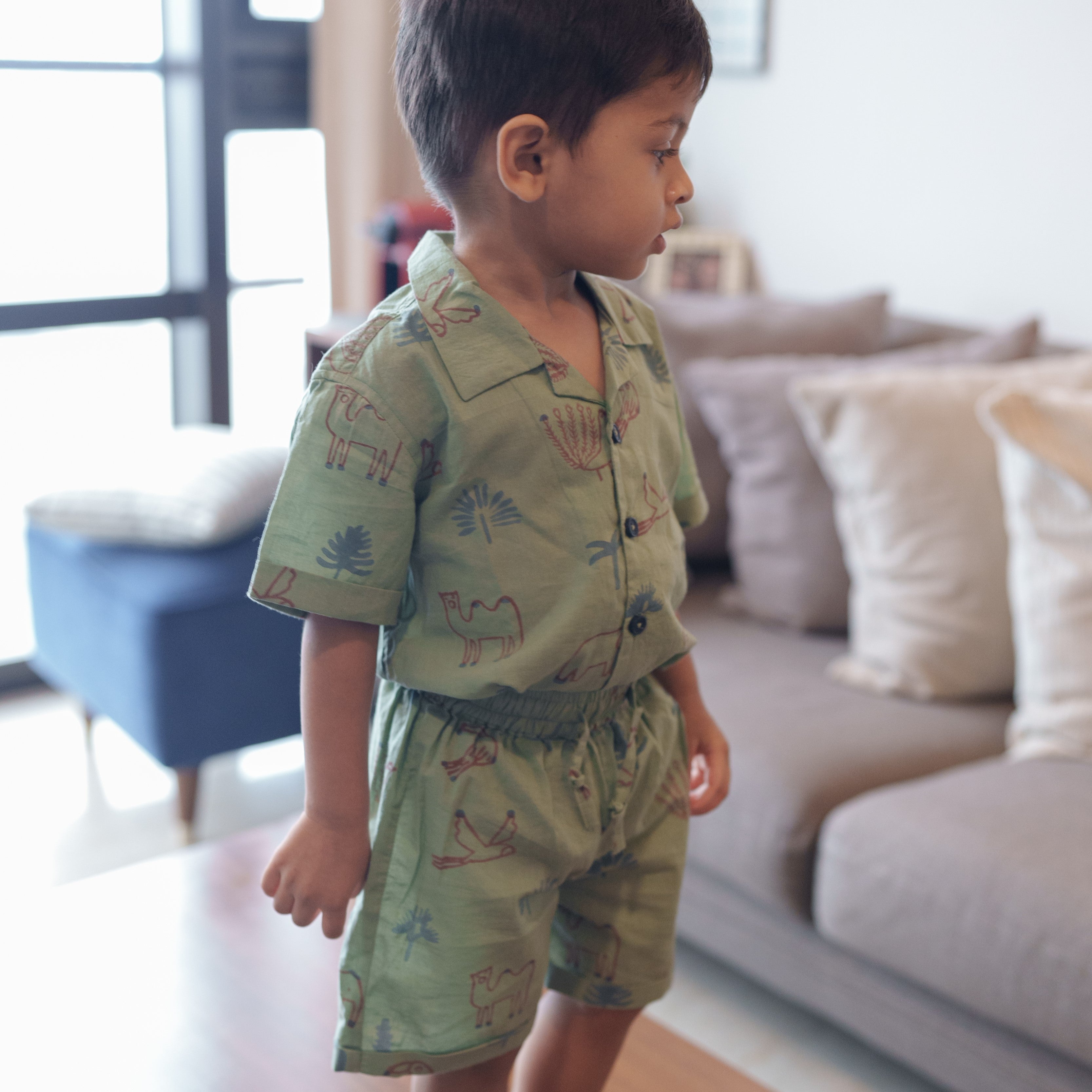 Mulmul Shirt & Shorts Set
