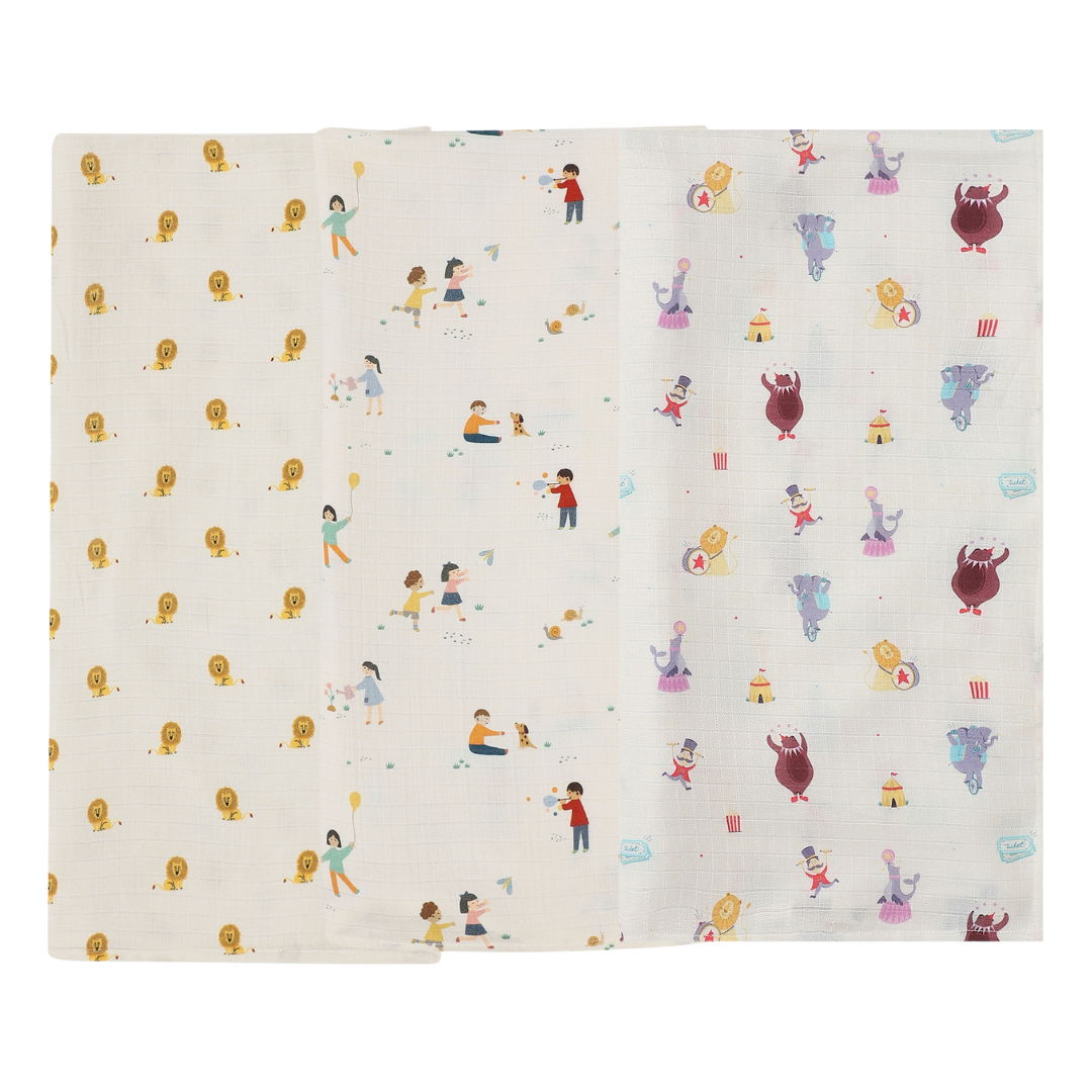 Organic Muslin Swaddle (Set of 3)