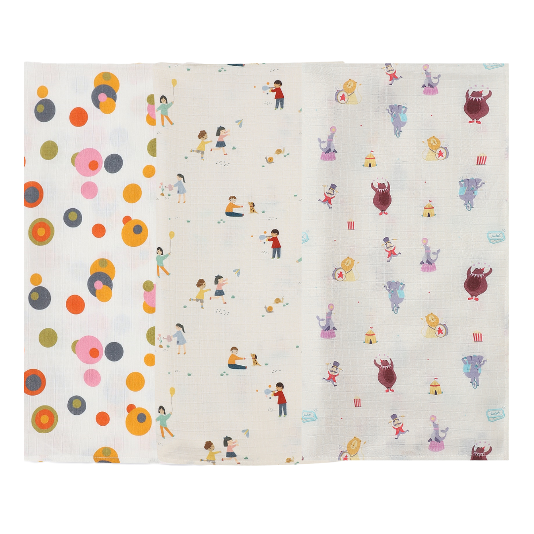 Organic Muslin Swaddle (Set of 3)