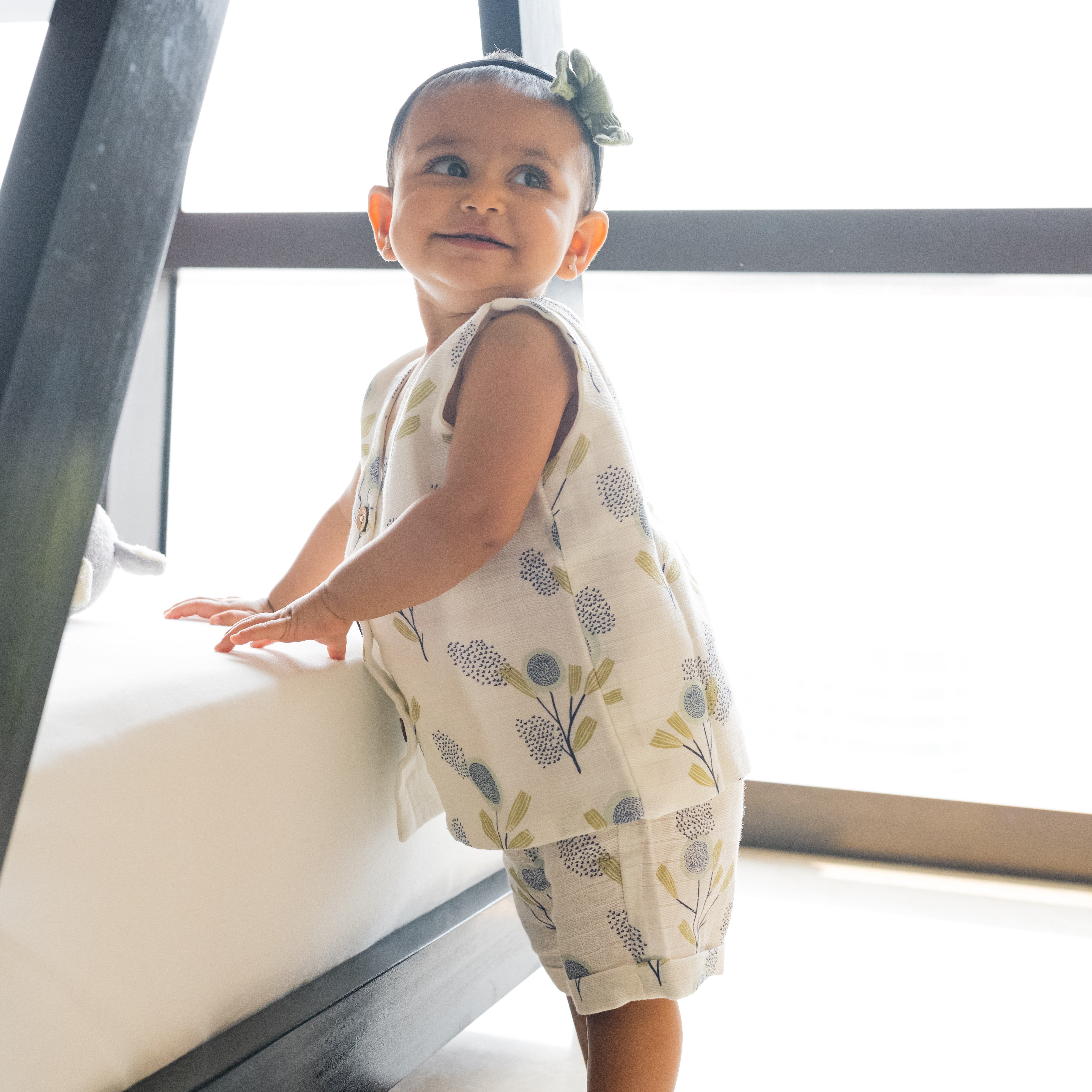 Organic Muslin Vest & Shorts Set