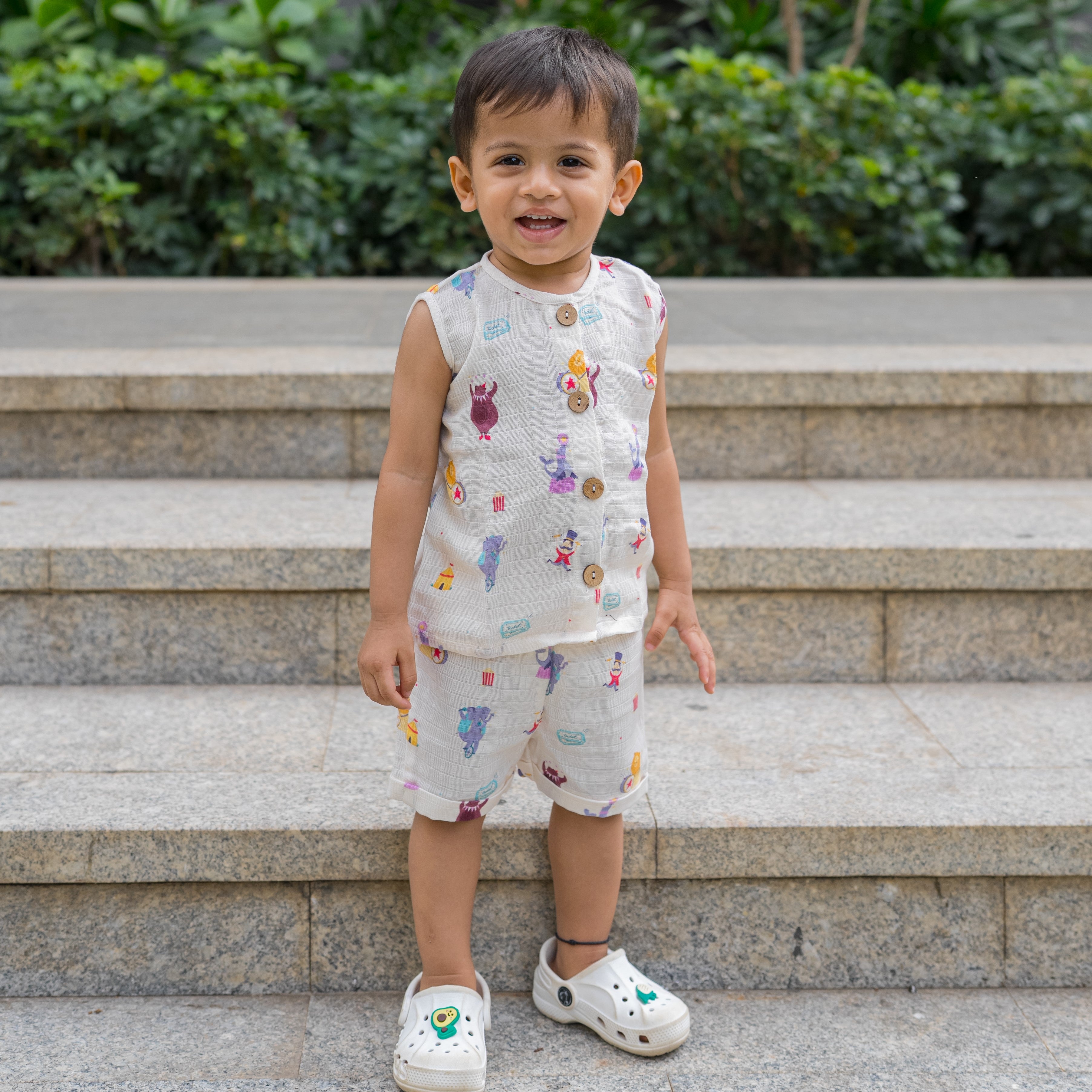 Organic Muslin Vest & Shorts Set