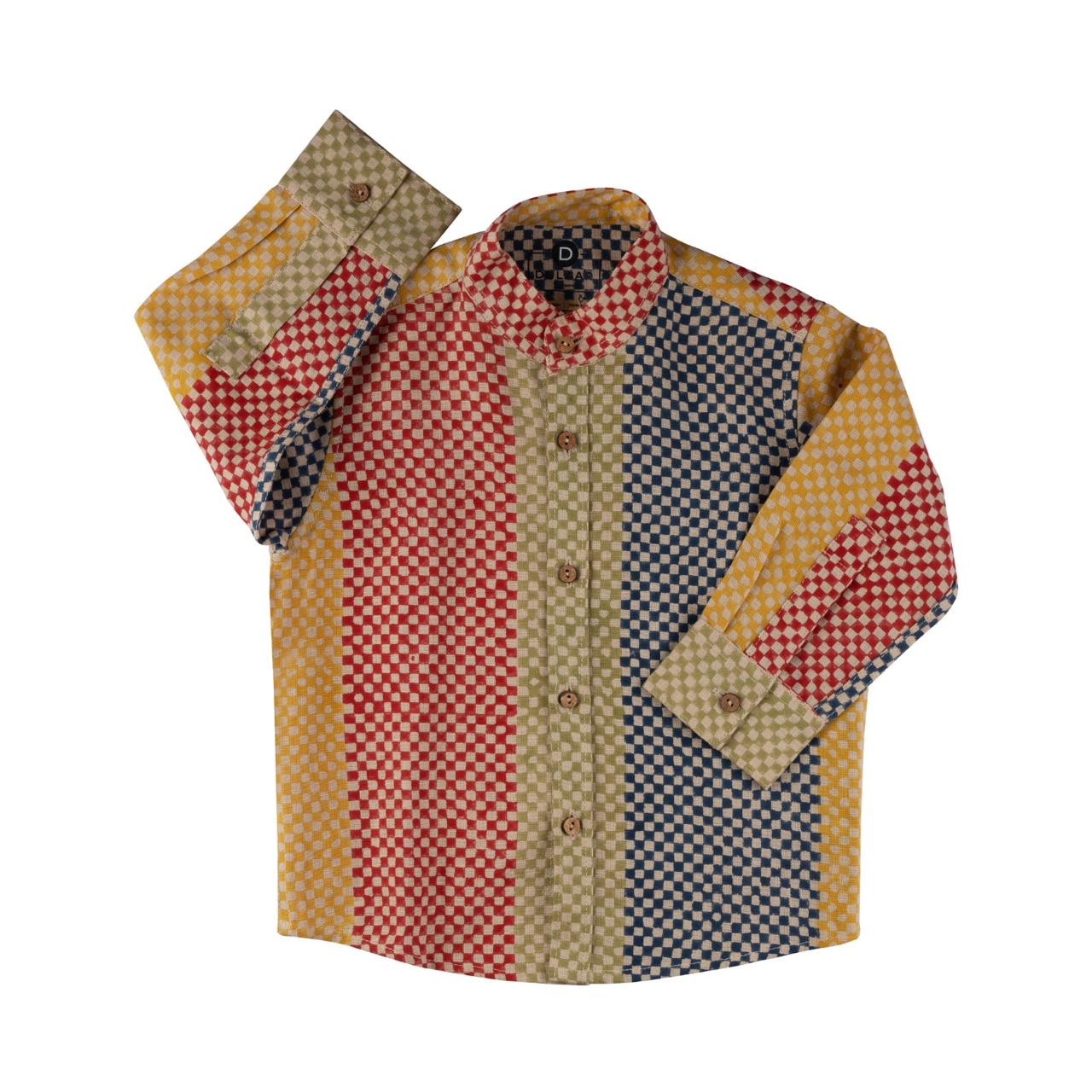 Cotton Linen Shirt | Hand-Block Printed