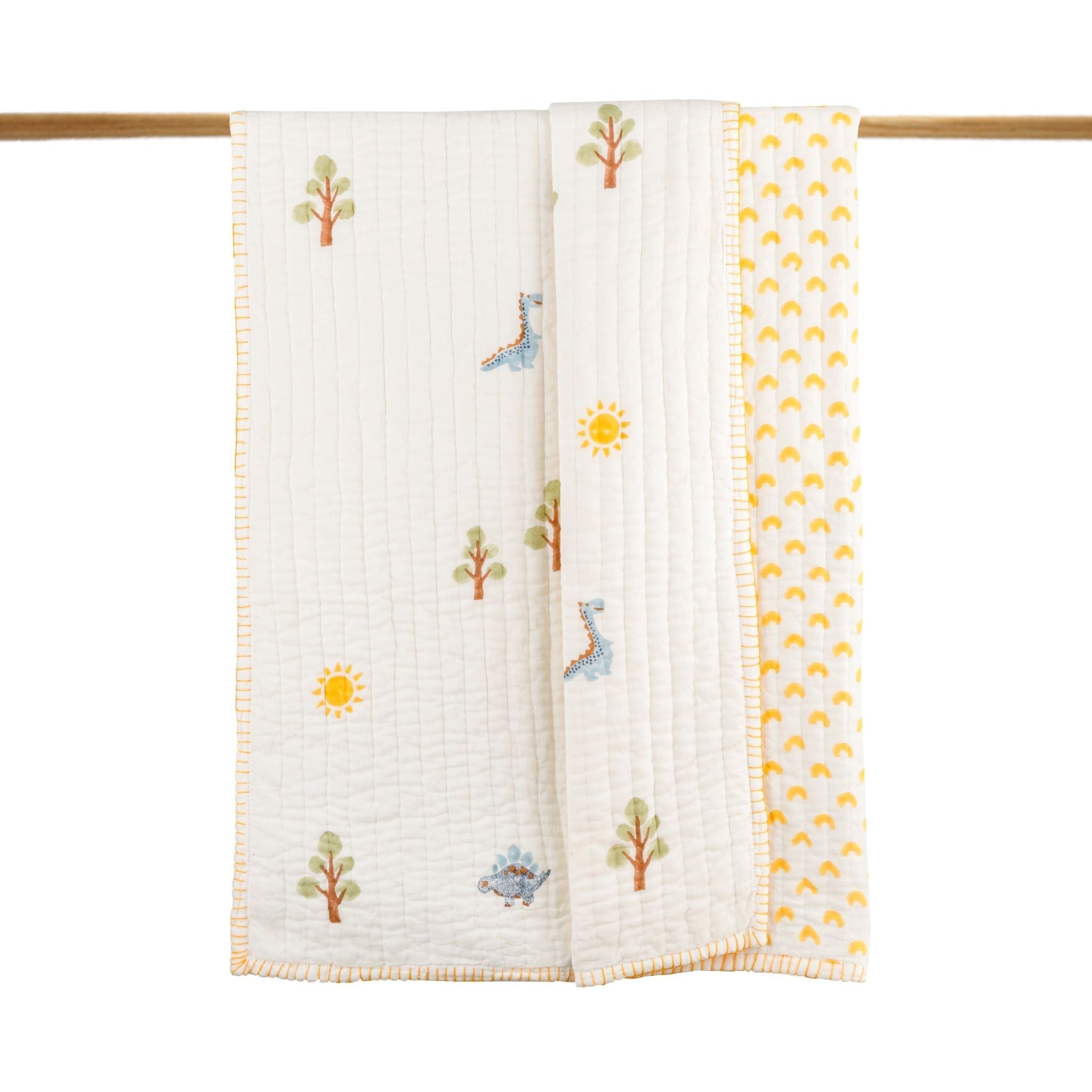 Reversible Mulmul Quilt | Hand-Block Printed