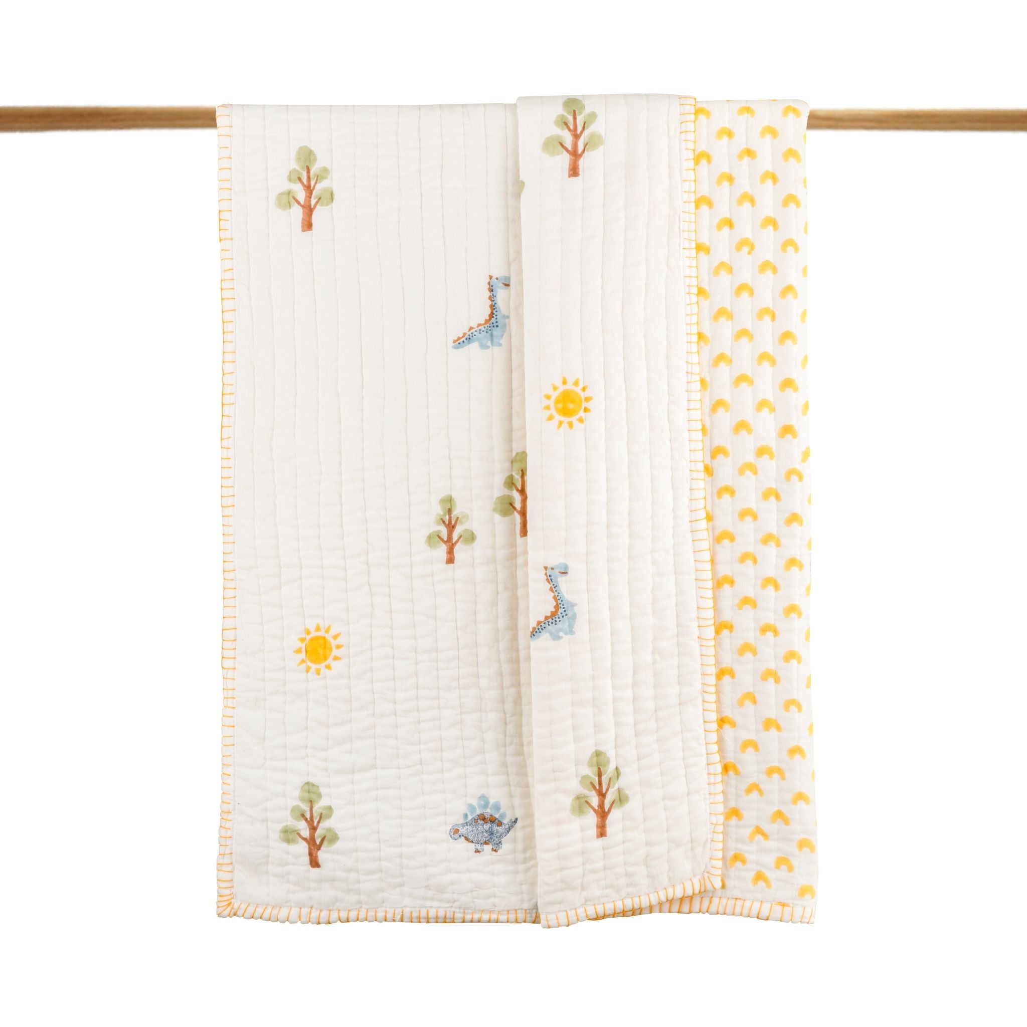 Reversible Mulmul Quilt | Hand-Block Printed