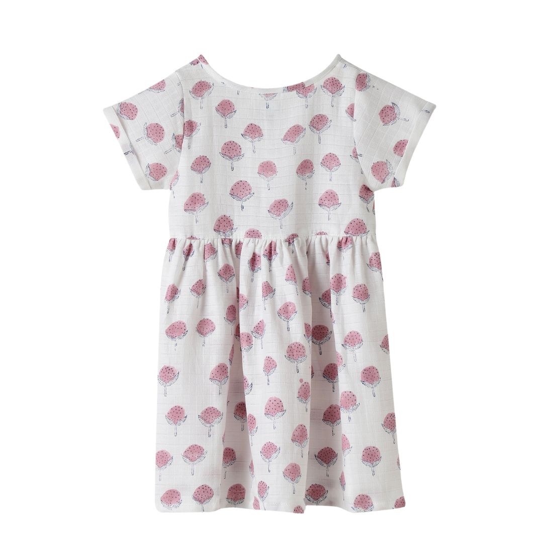 Organic Muslin Dress | Hand-Block Printed