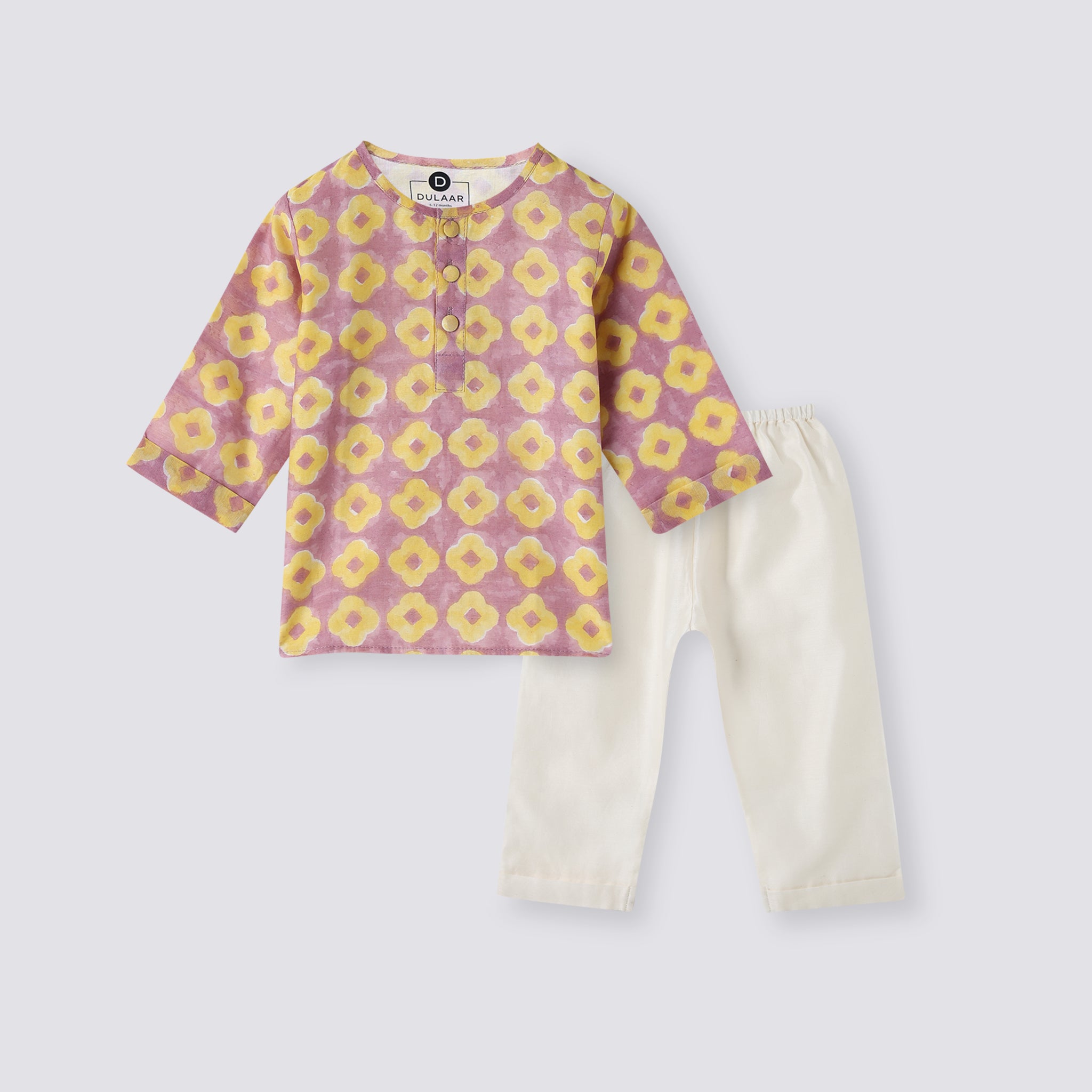 Chanderi Kurta Pyjama Set | Hand-Block Printed