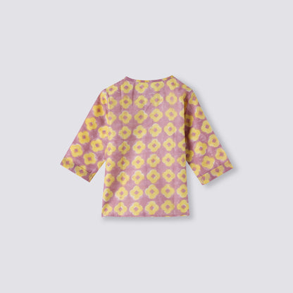 Chanderi Kurta Pyjama Set | Hand-Block Printed