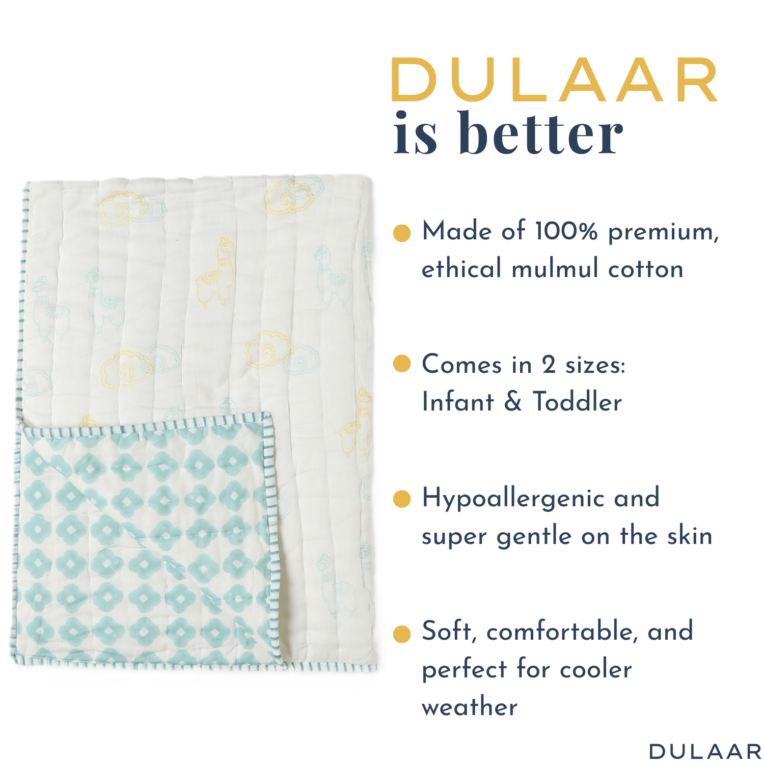 Reversible Mulmul Quilt | Hand-Block Printed