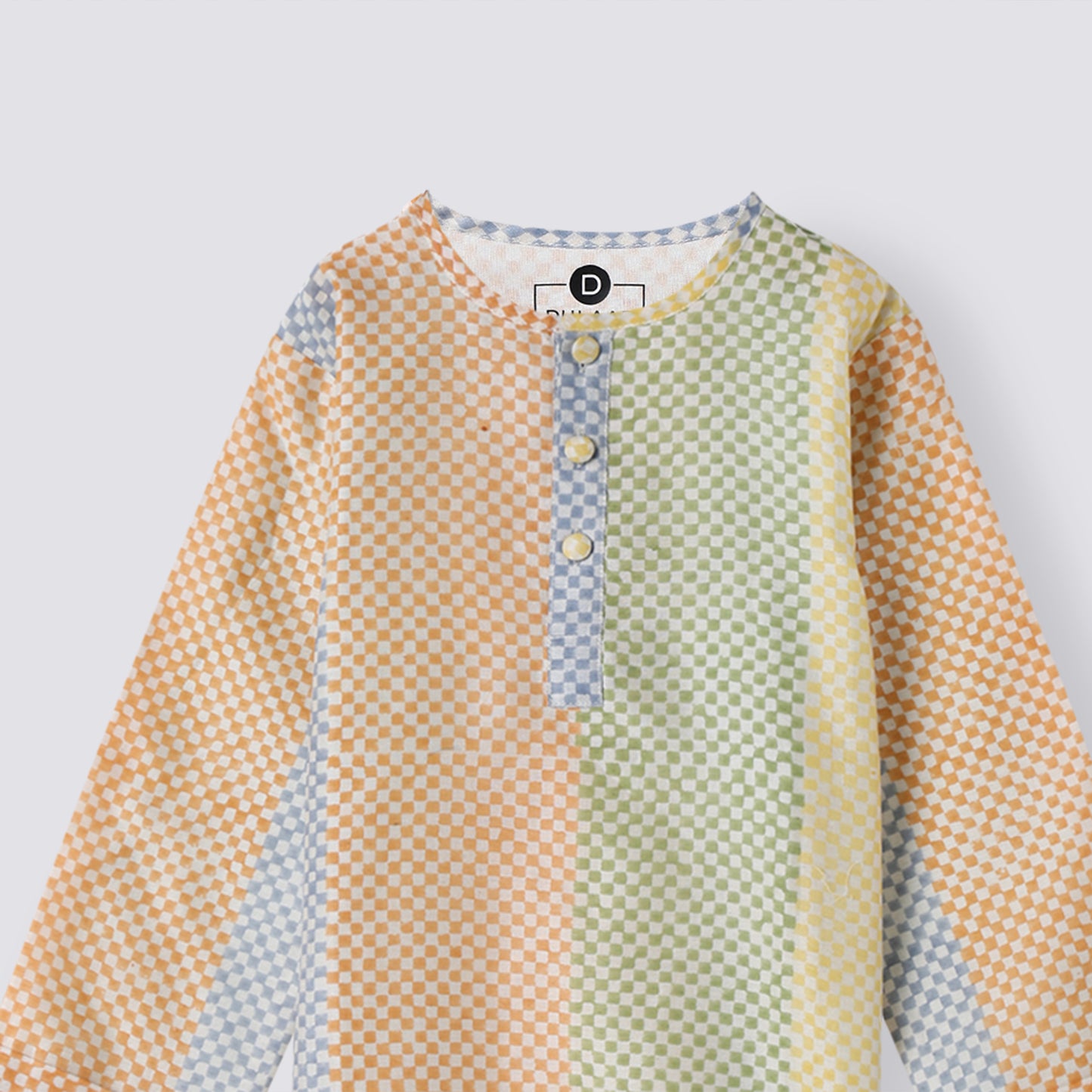 Chanderi Kurta Pyjama Set | Hand-Block Printed