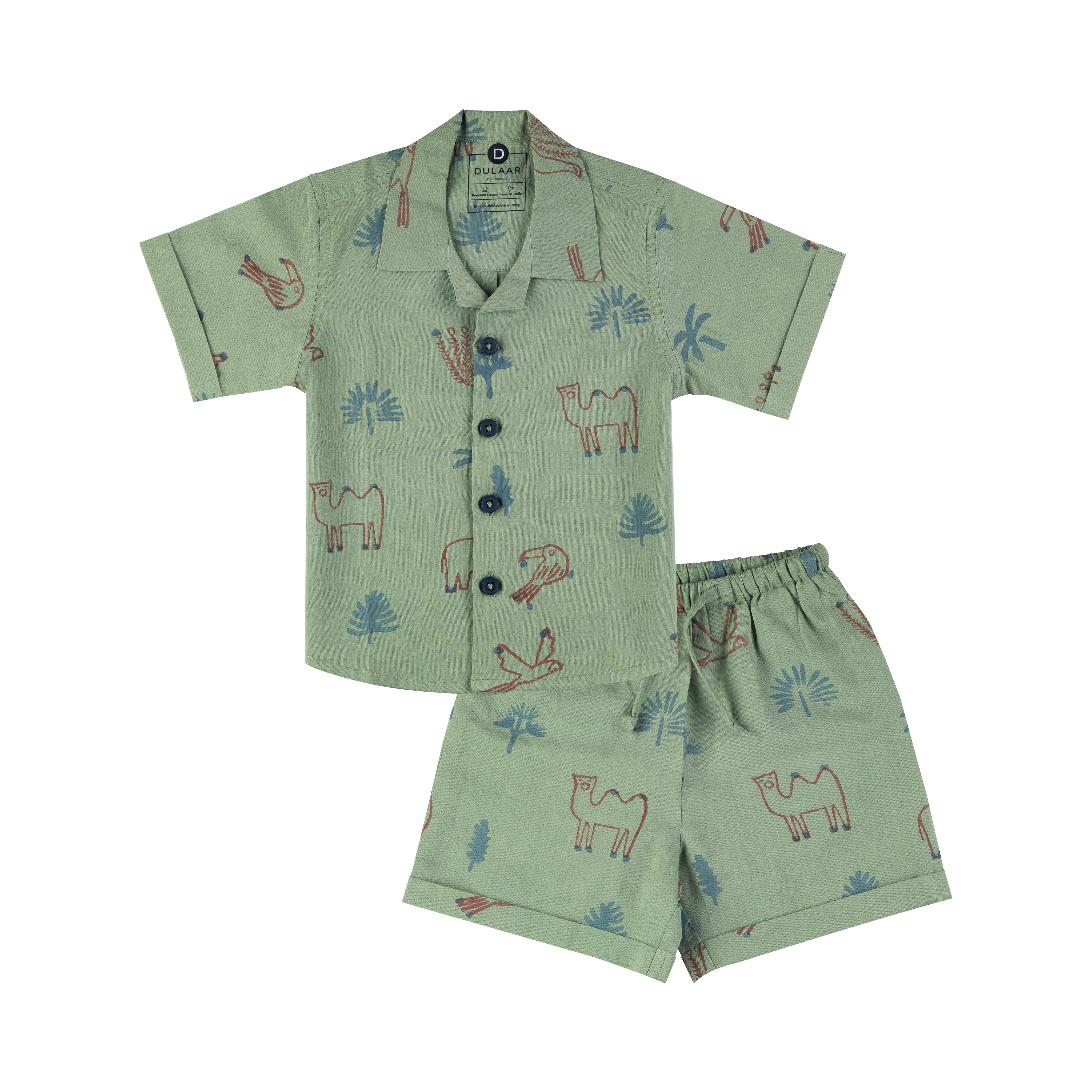 Mulmul Shirt & Shorts Set
