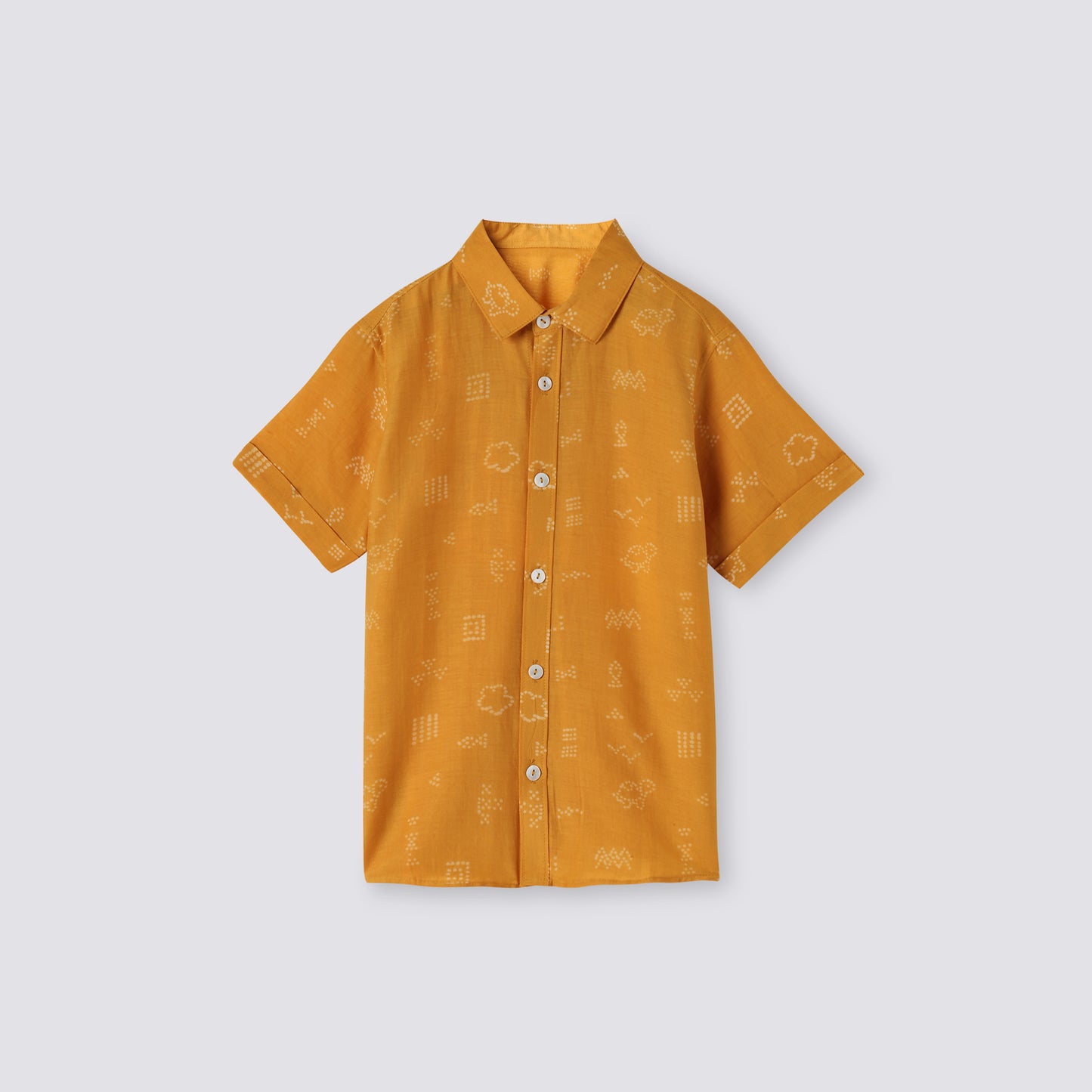Cotton Silk Shirt | Hand-Block Printed