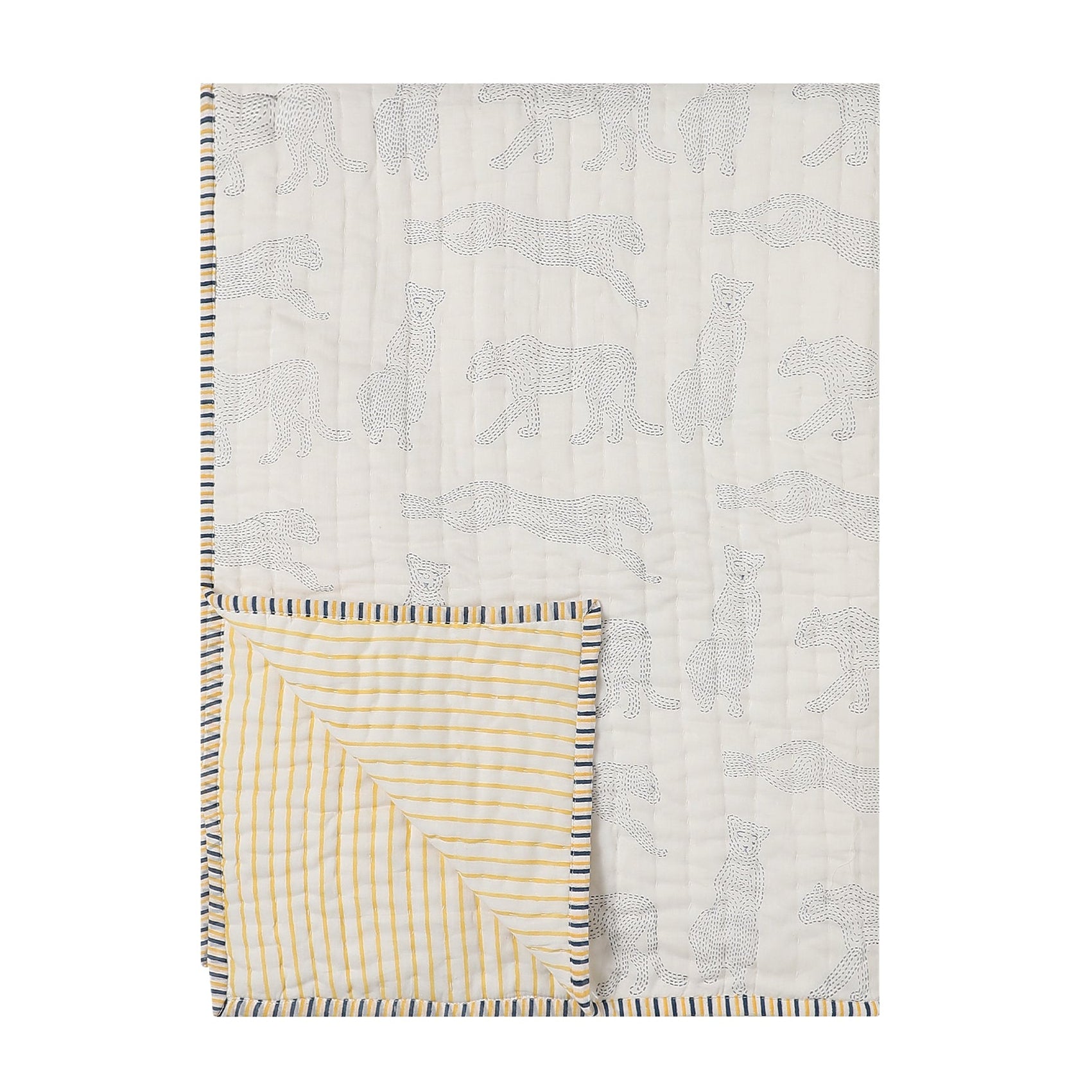 Reversible Mulmul Quilt | Hand-Block Printed