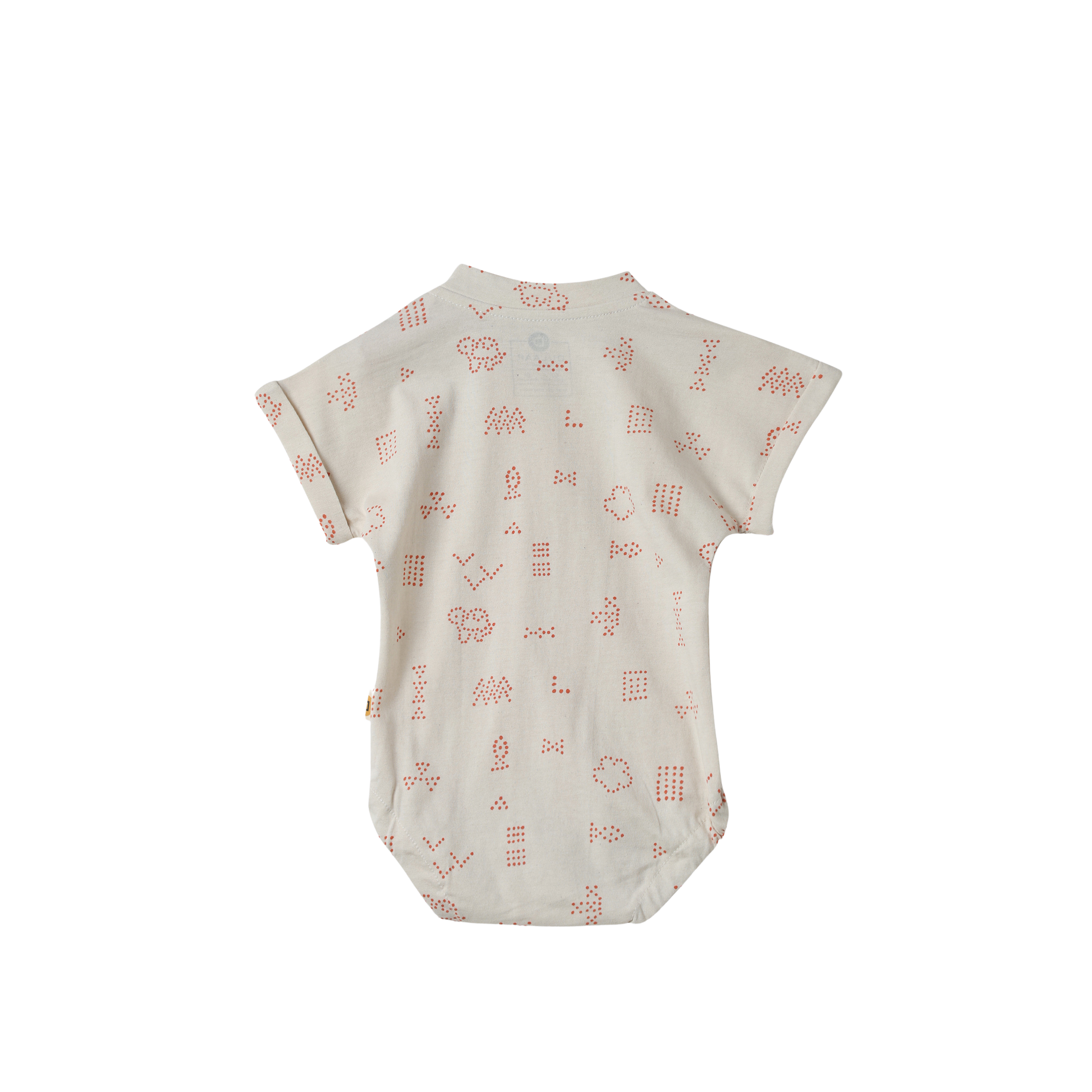 Organic Ribbed Cotton T-shirt Onesie | Hand-Block Printed