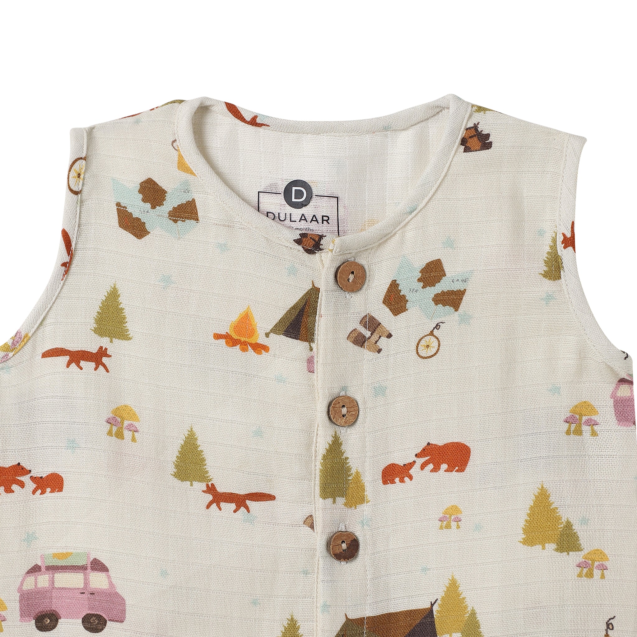 Organic Muslin Vest & Shorts Set (Set of 2)