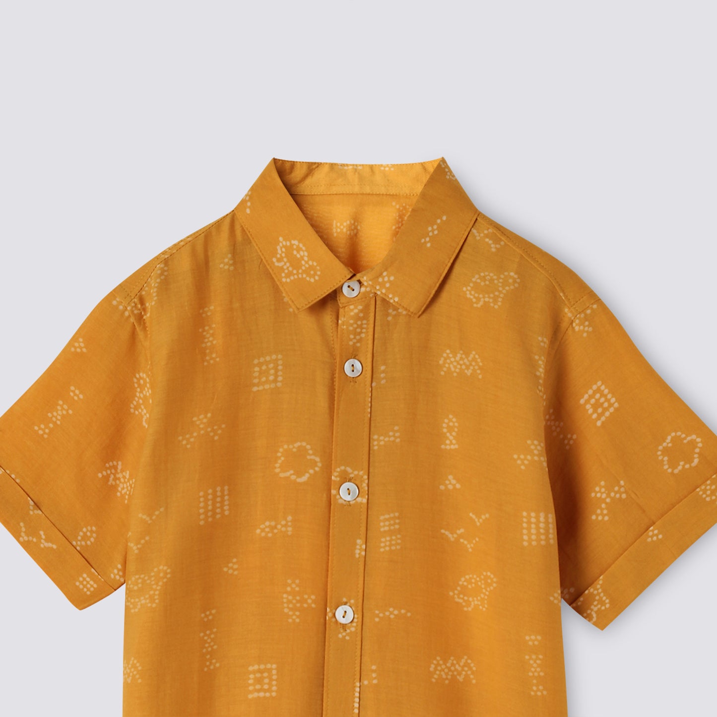 Cotton Silk Shirt | Hand-Block Printed