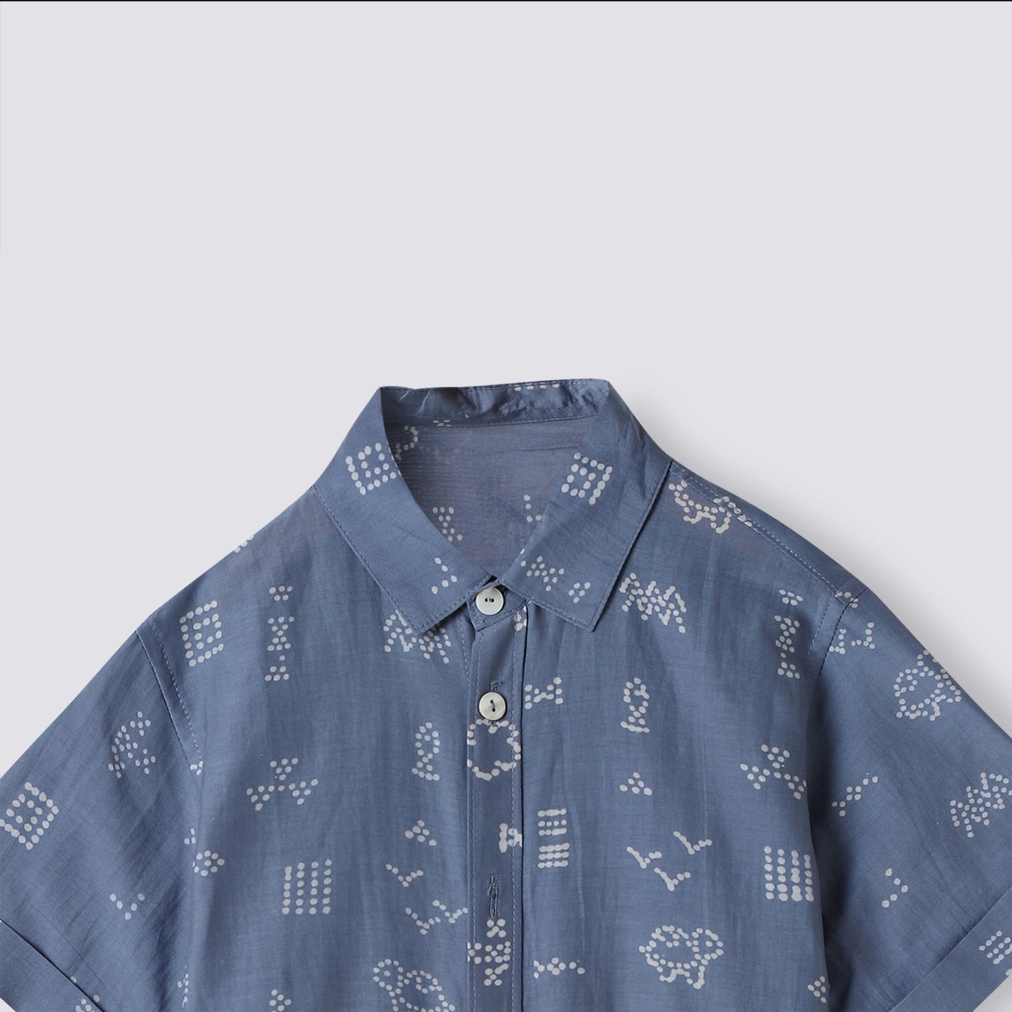 Cotton Silk Shirt | Hand-Block Printed