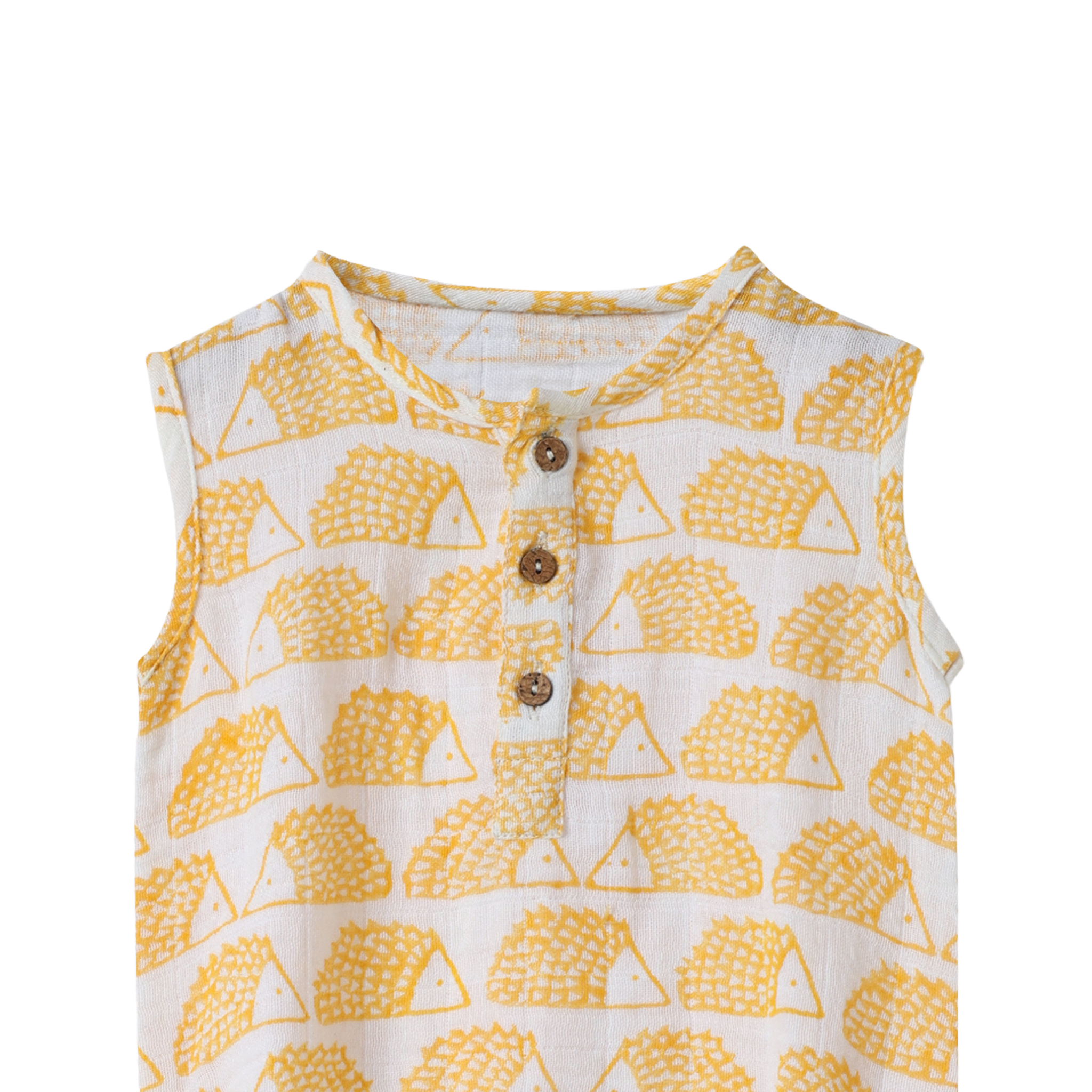 Organic Muslin Romper | Hand-Block Printed